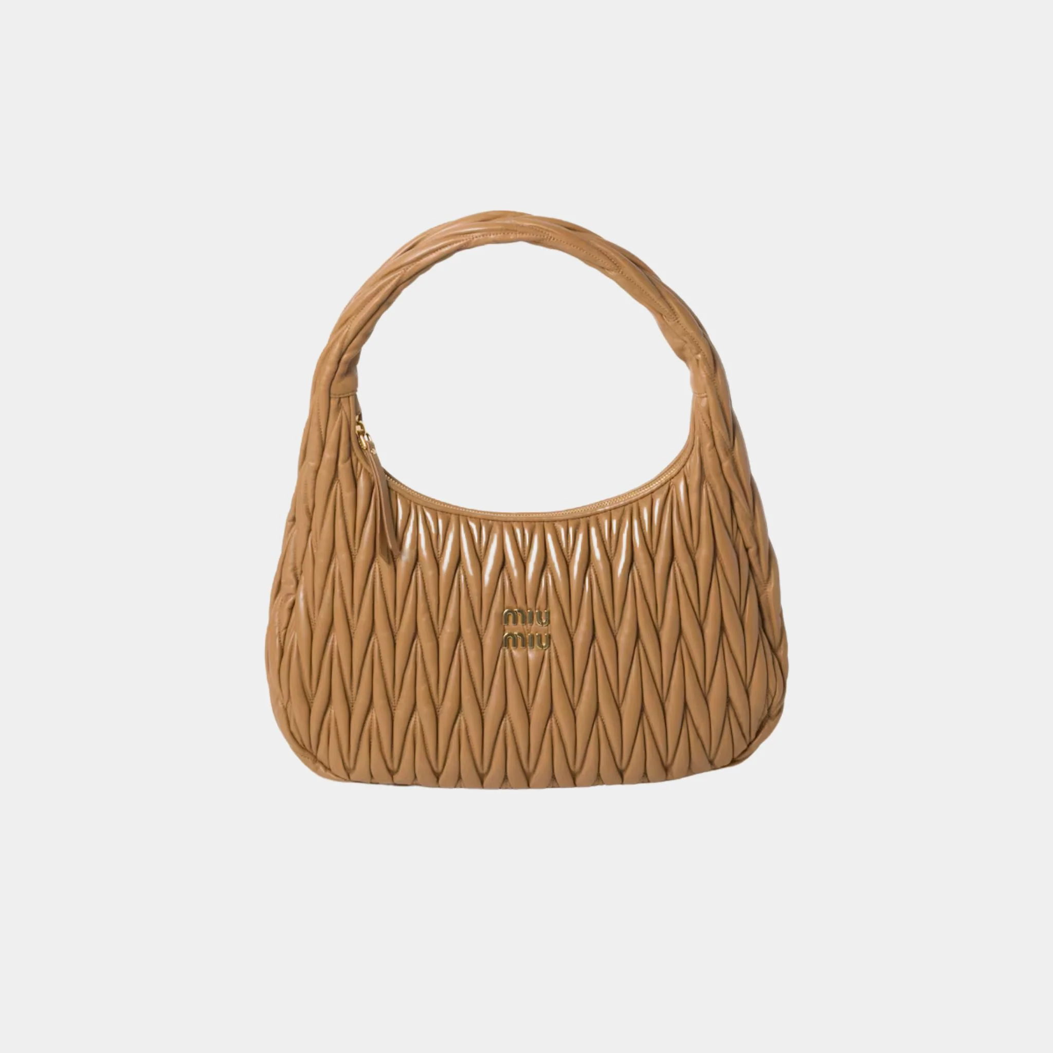 Wander Matelassé Nappa Leather Hobo Medium Bag - Image 4