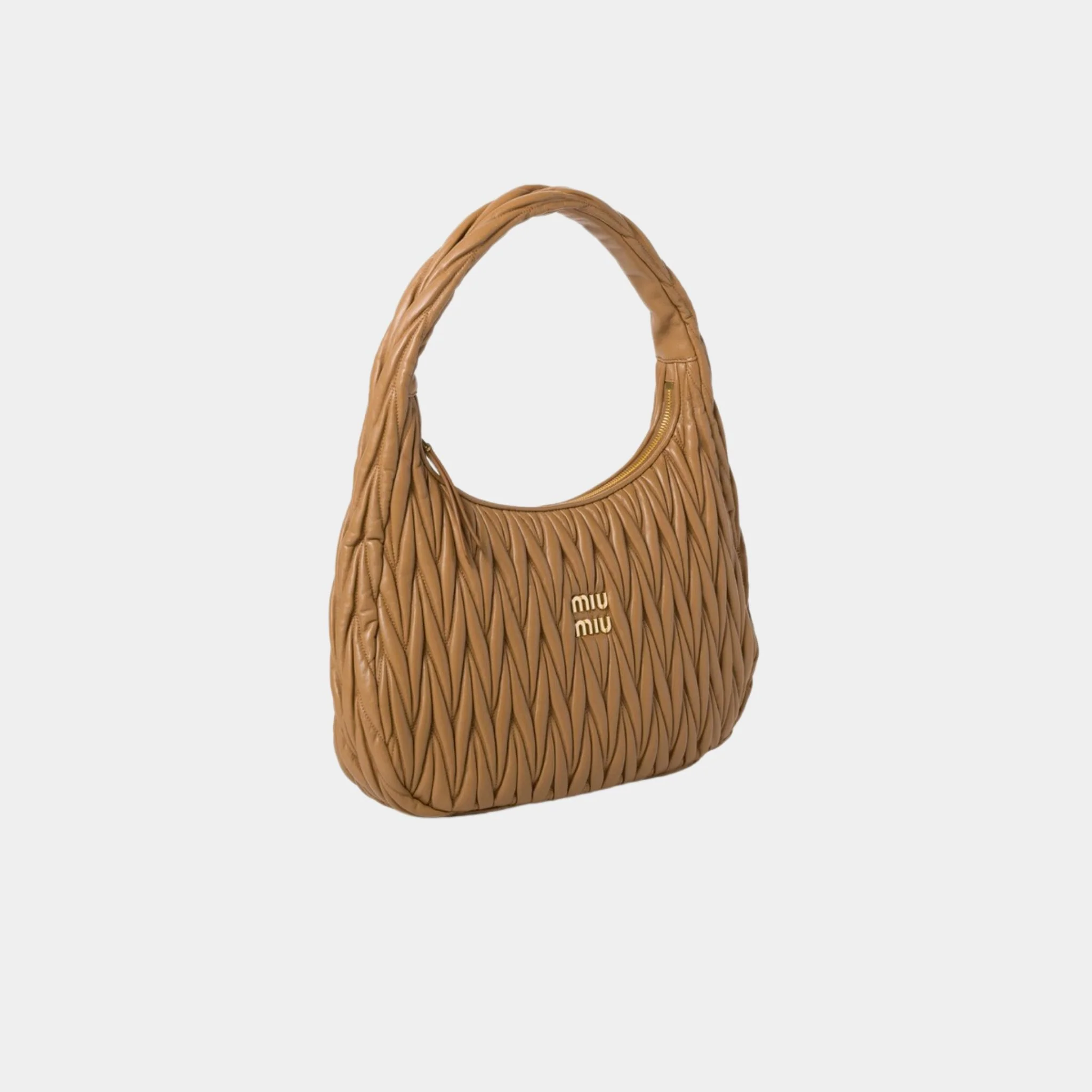Wander Matelassé Nappa Leather Hobo Medium Bag - Image 5