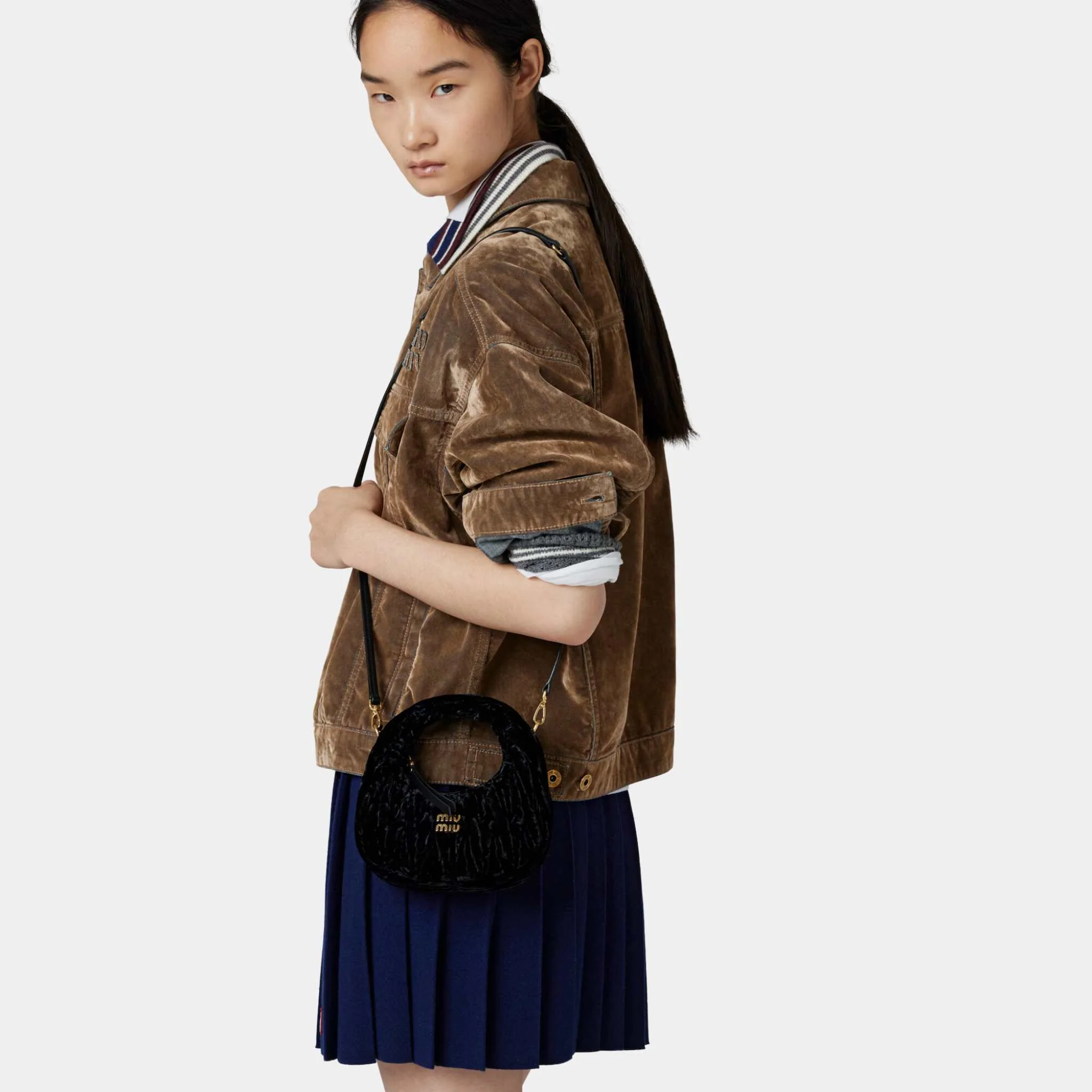 Wander Velvet Hobo Mini Bag - Image 5