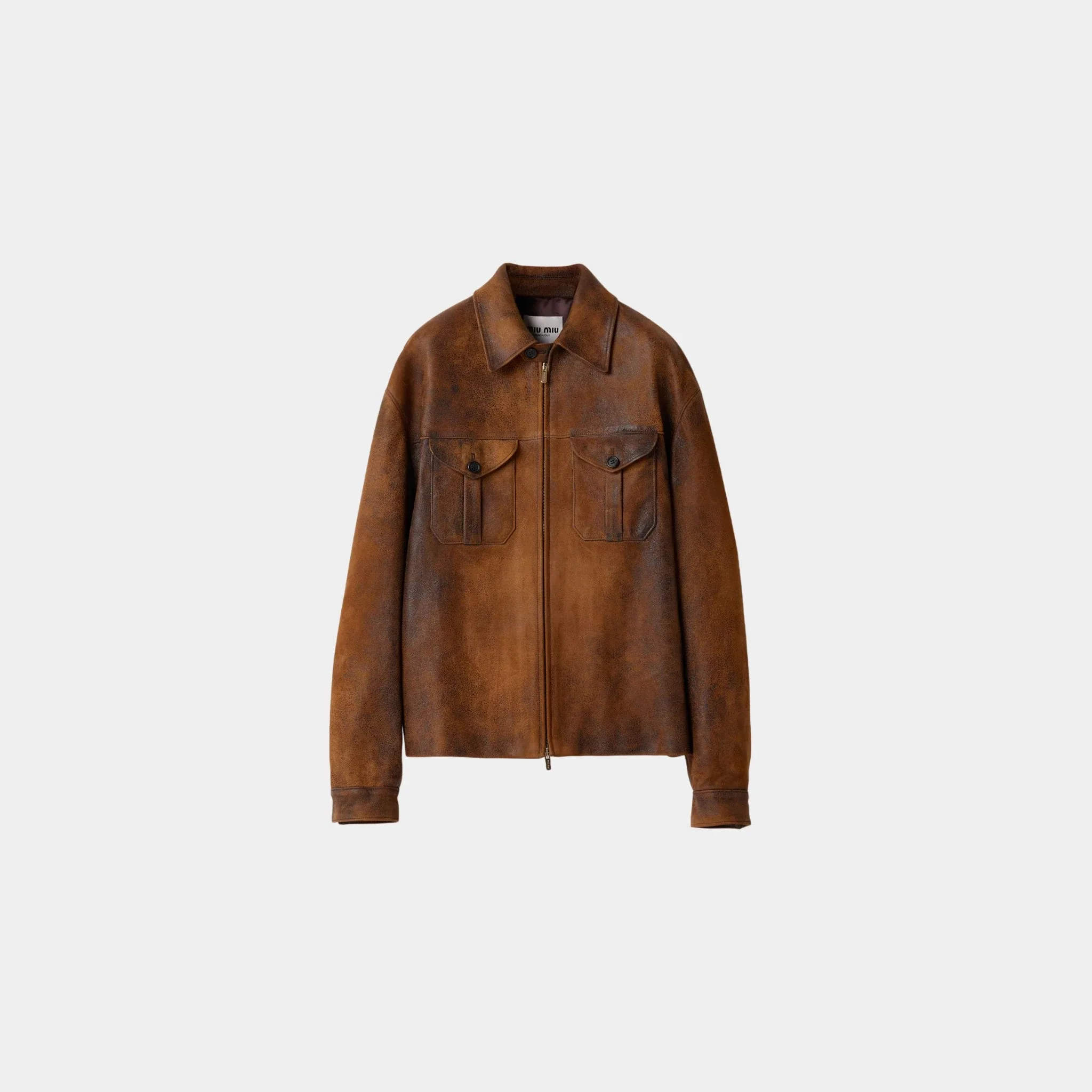 Waxed Suede Leather Jacket