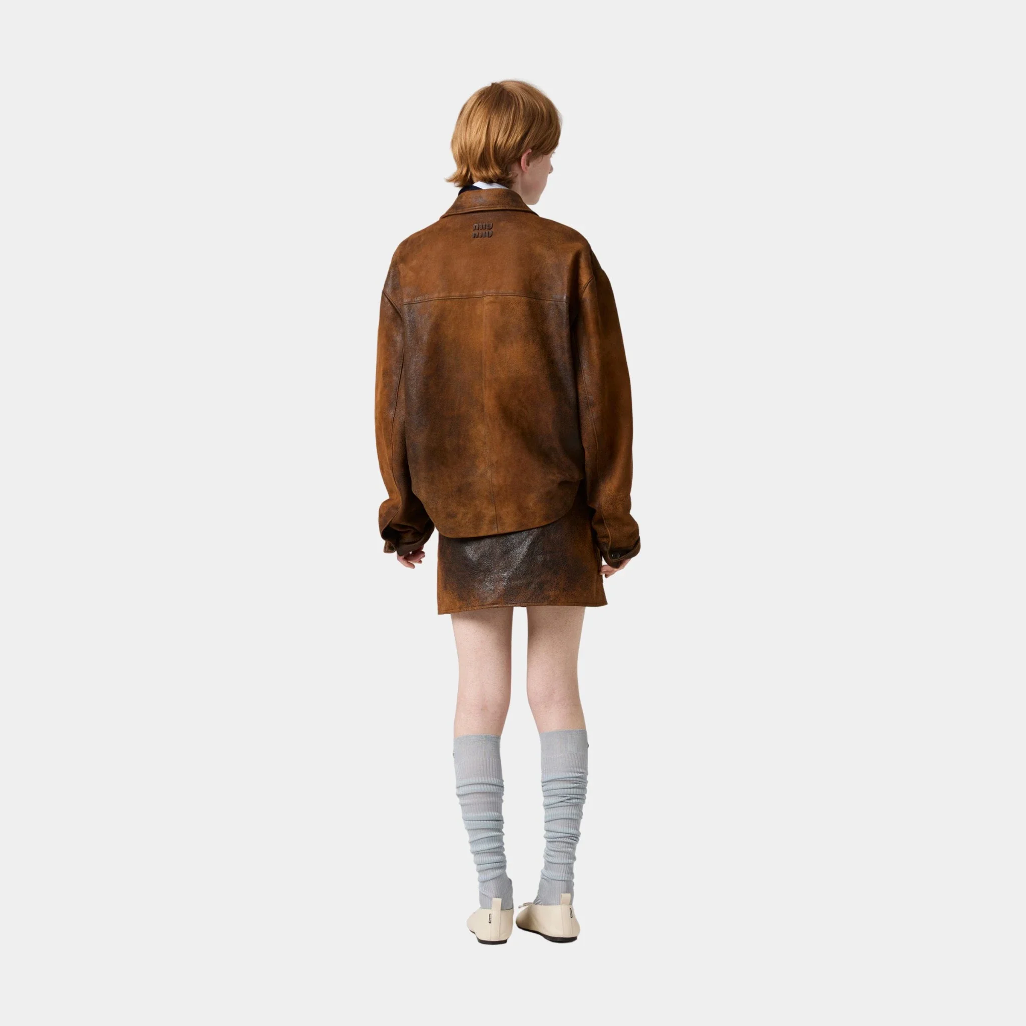 Waxed Suede Leather Jacket - Image 2