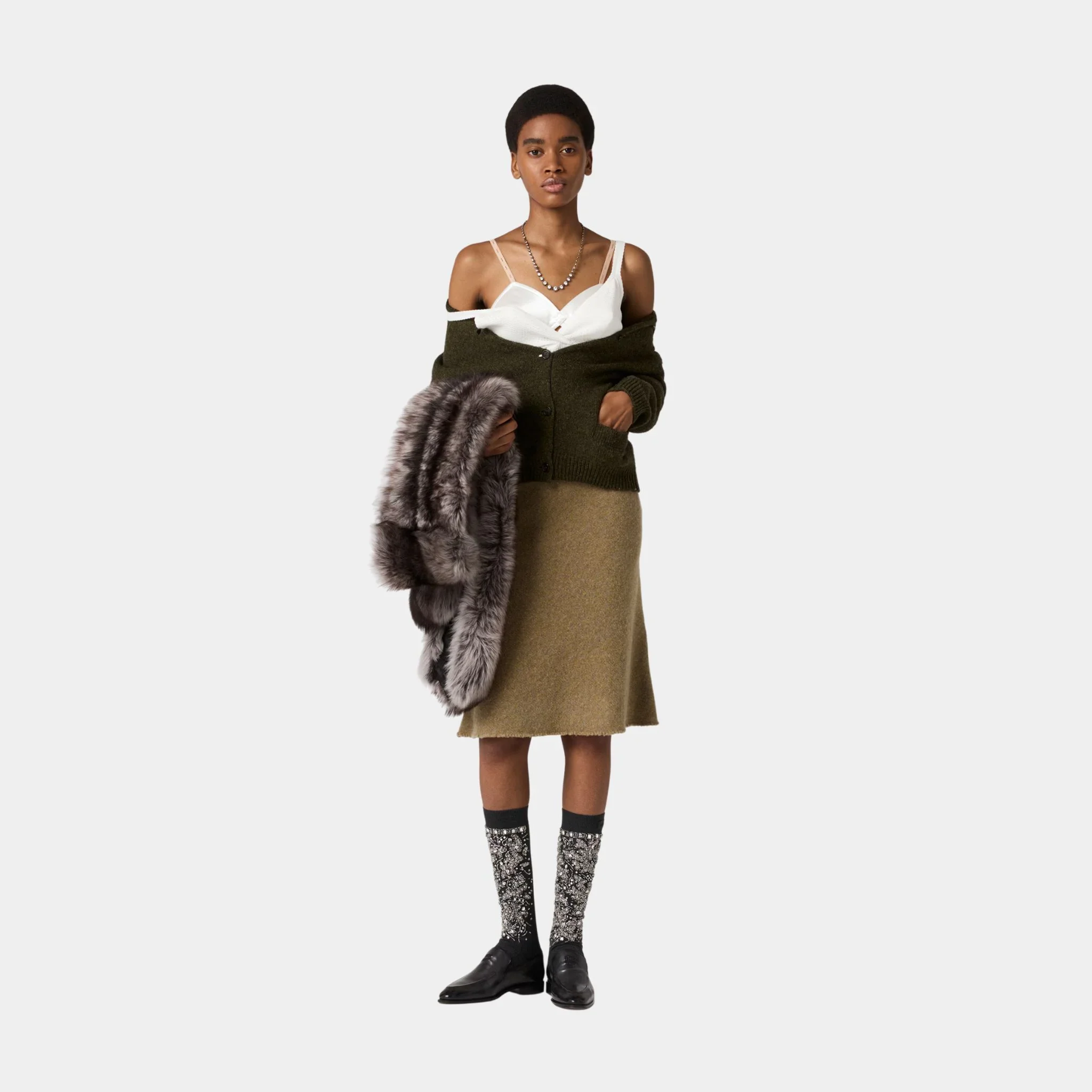 Wool Knit Skirt - Image 5
