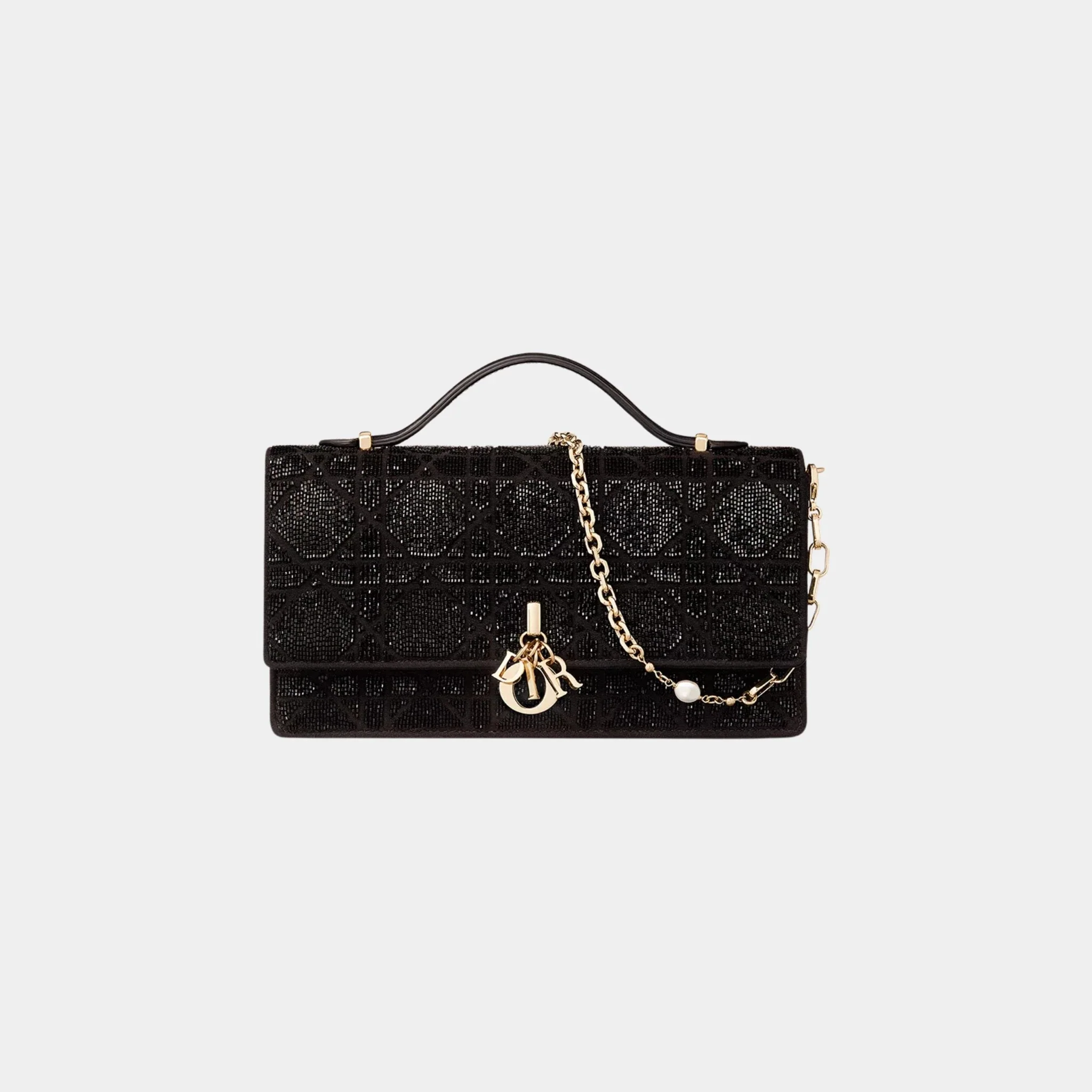 Or My Dior Mini Bag Microbead-Embroidered Cotton - Image 7