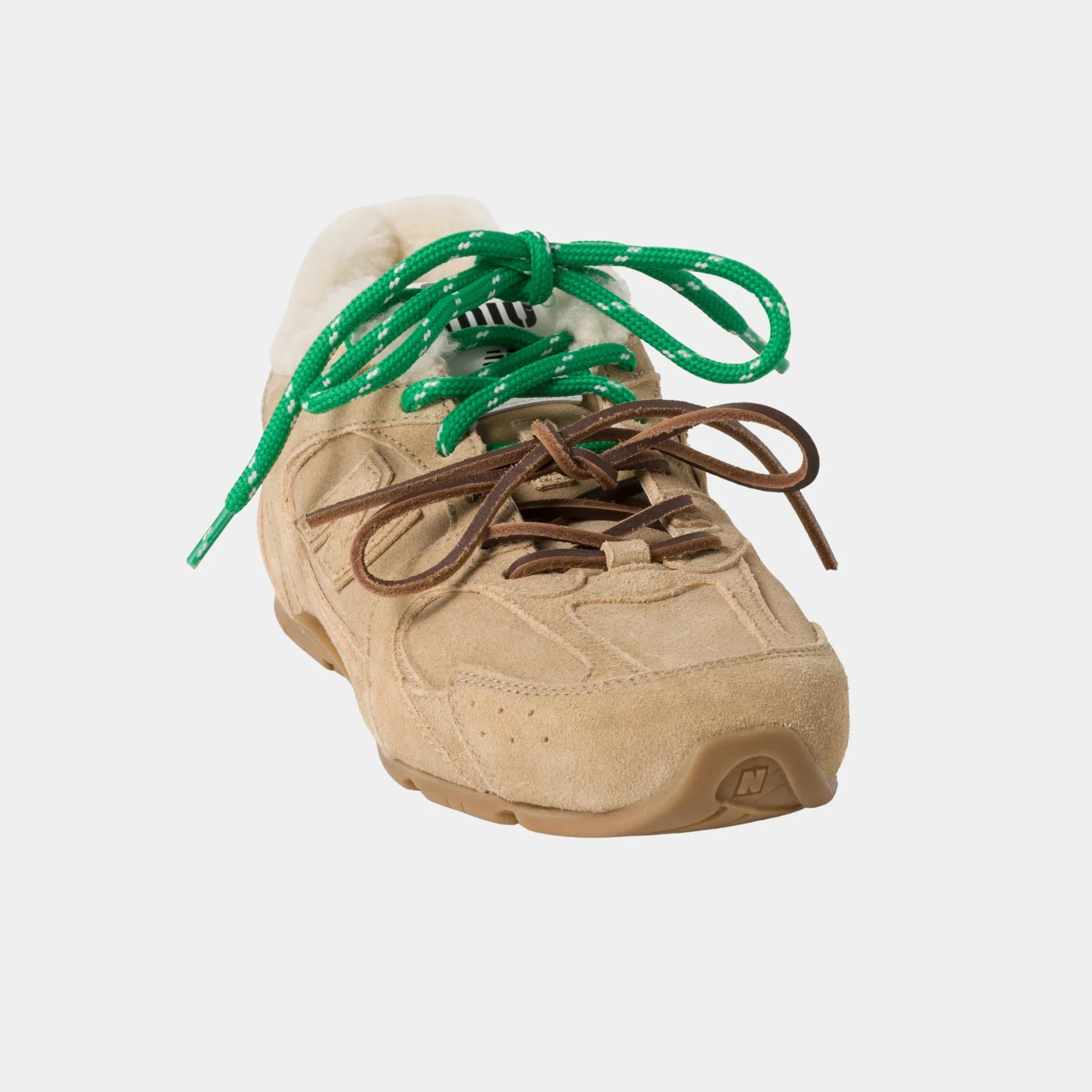 New Balance X Miu Miu 530 SL Bleached Leather Sneakers - Image 3