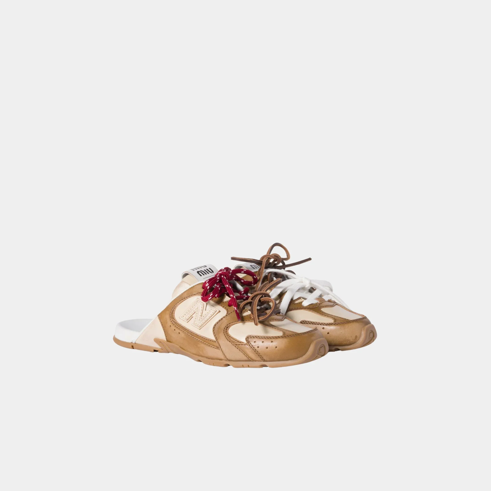 New Balance X Miu Miu 530 SL Deco Calf Leather Mules