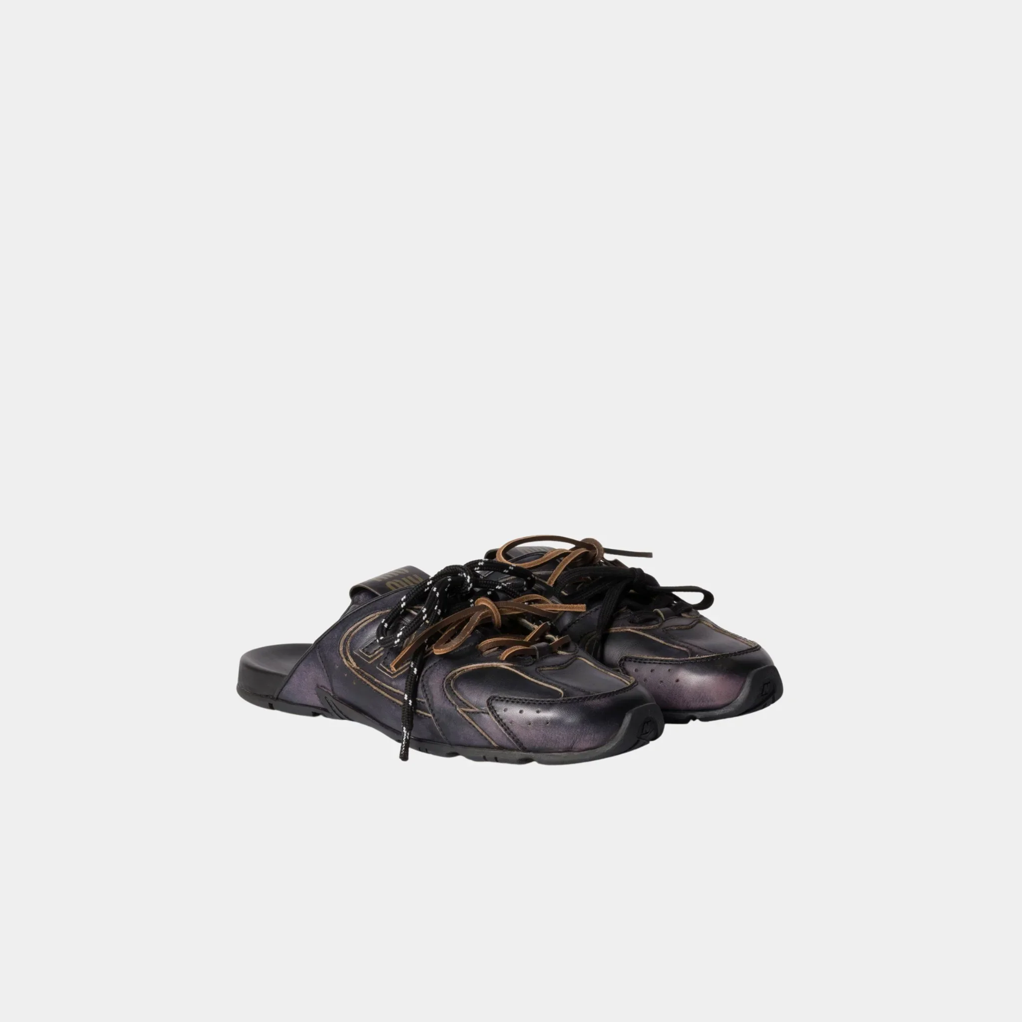 New Balance X Miu Miu 530 SL Deco Calf Leather Mules - Image 10