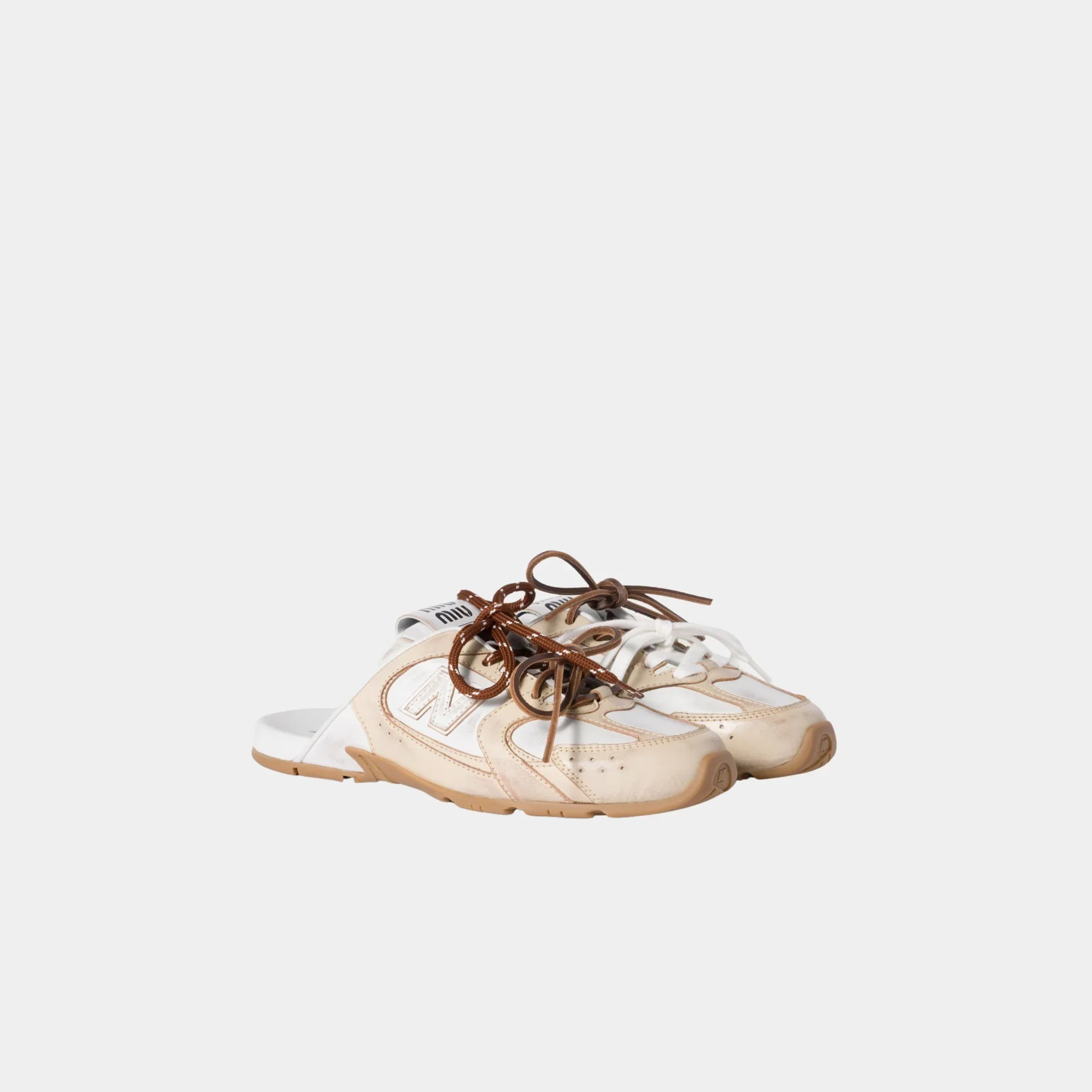 New Balance X Miu Miu 530 SL Deco Calf Leather Mules - Image 4