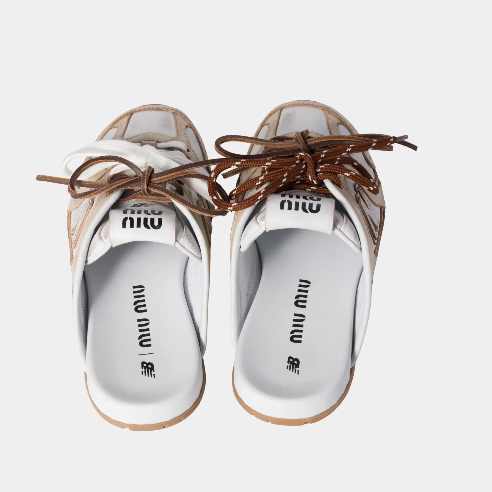 New Balance X Miu Miu 530 SL Deco Calf Leather Mules - Image 6