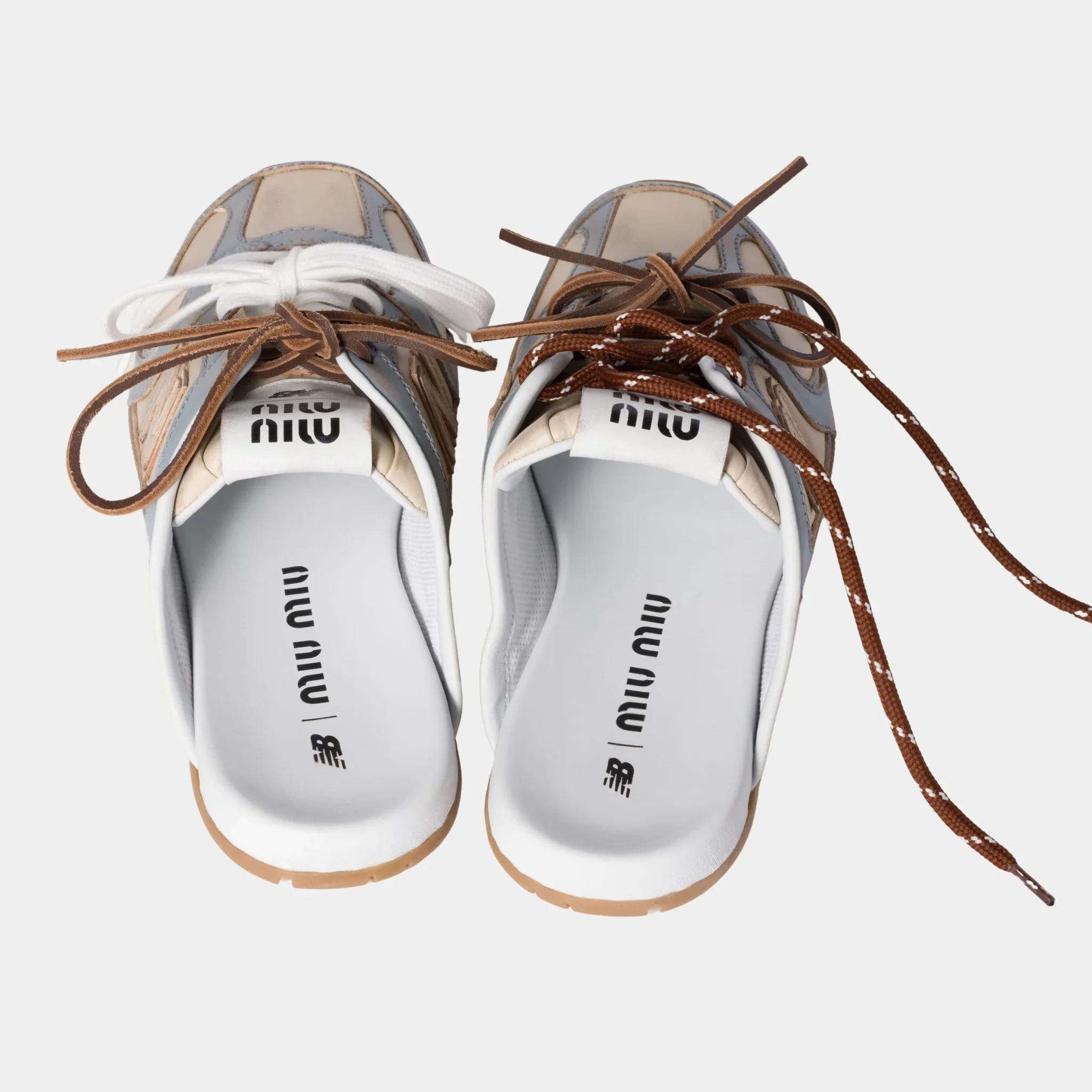 New Balance X Miu Miu 530 SL Deco Calf Leather Mules - Image 9