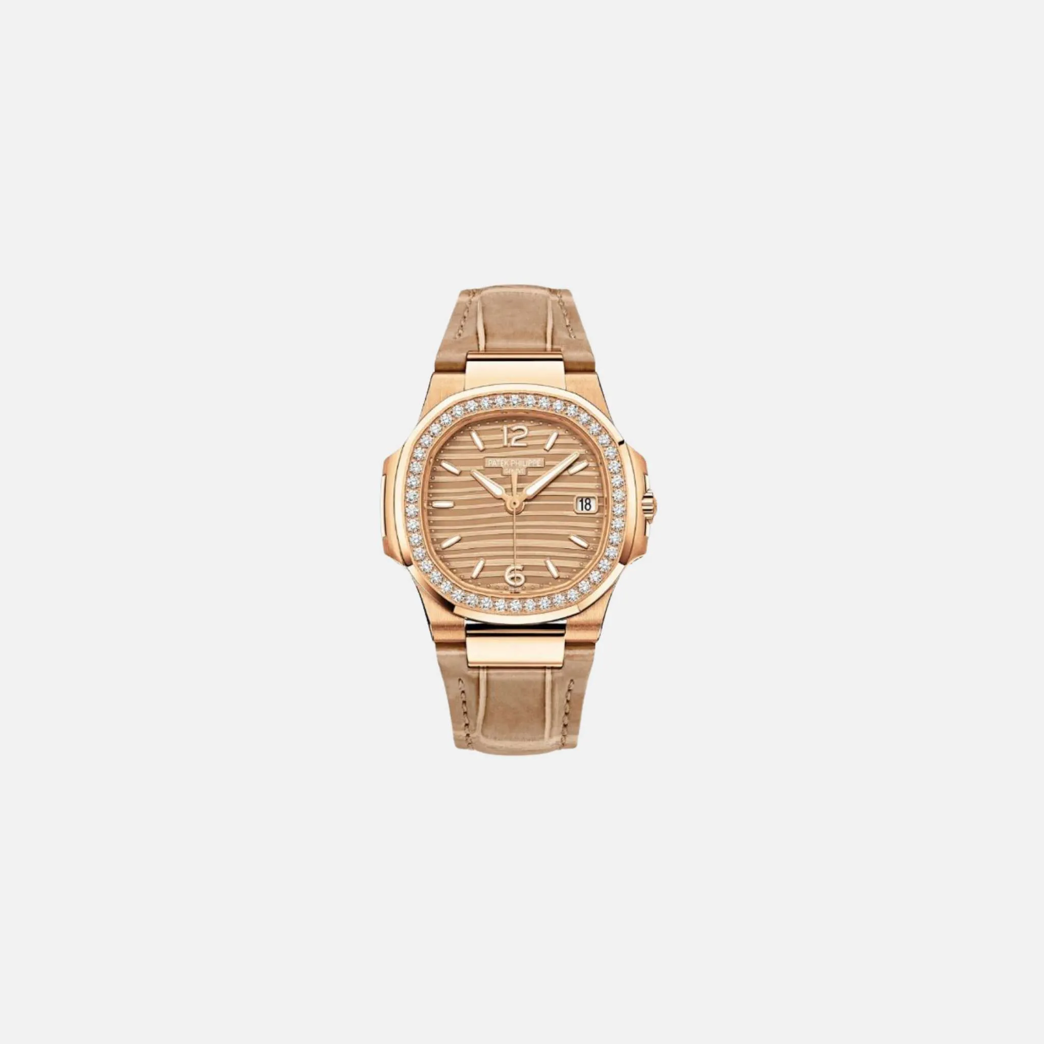 Nautilus  Rose Gold - Diamond / Leather 7010R-011