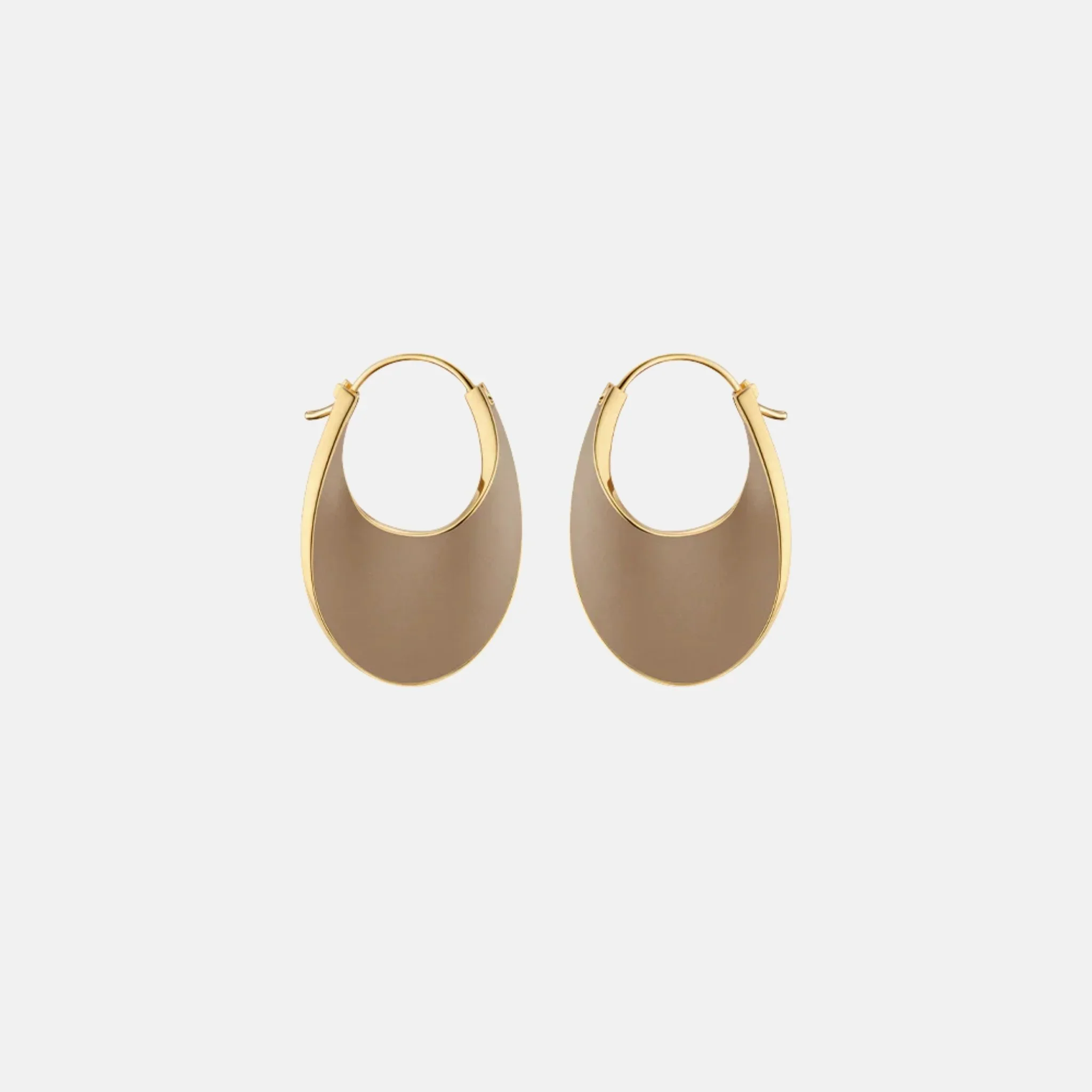 Eole Slim Hoop Earrings Leather Edition - Image 3
