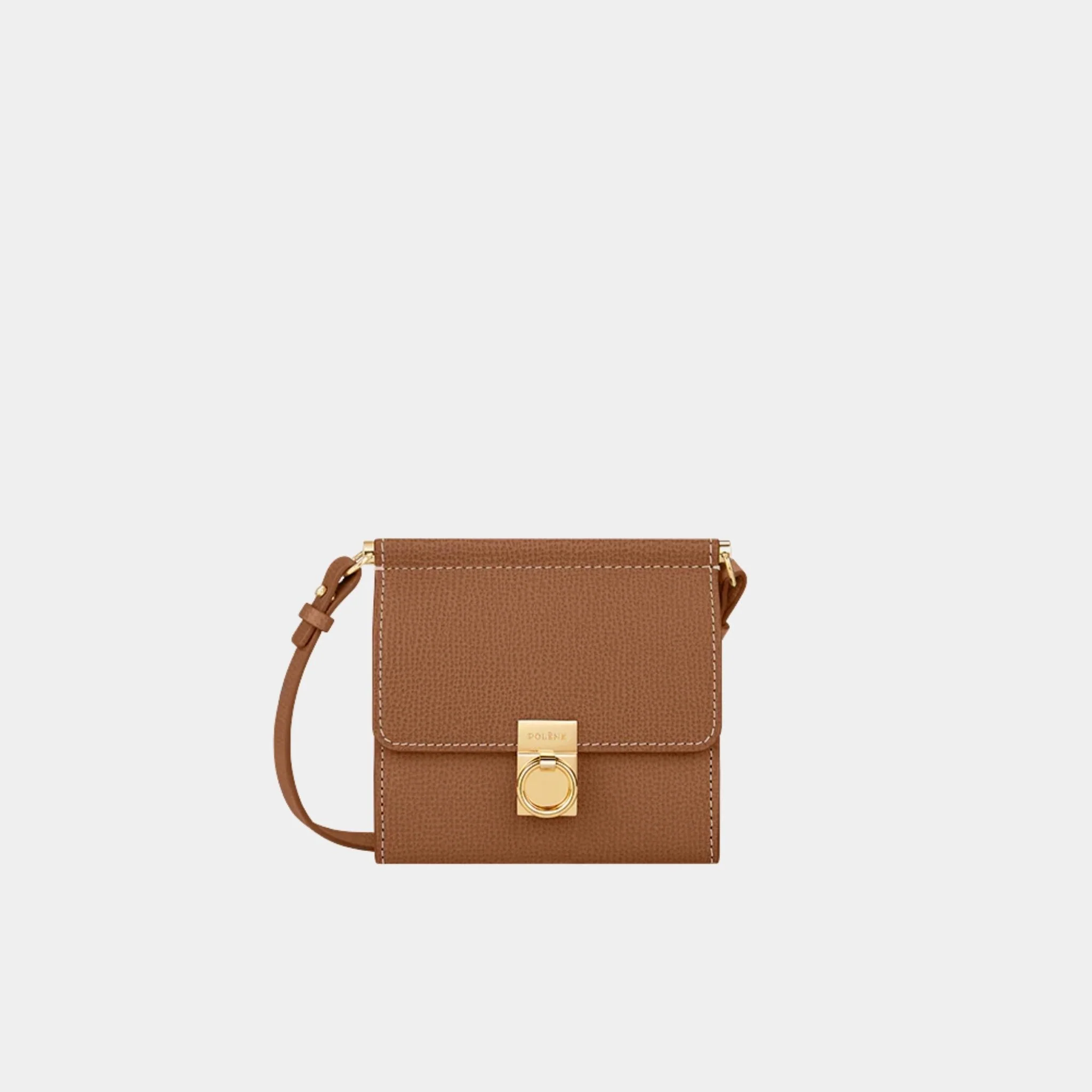Numero Sept Grain Textured Calf Leather Crossbody Wallet - Image 2