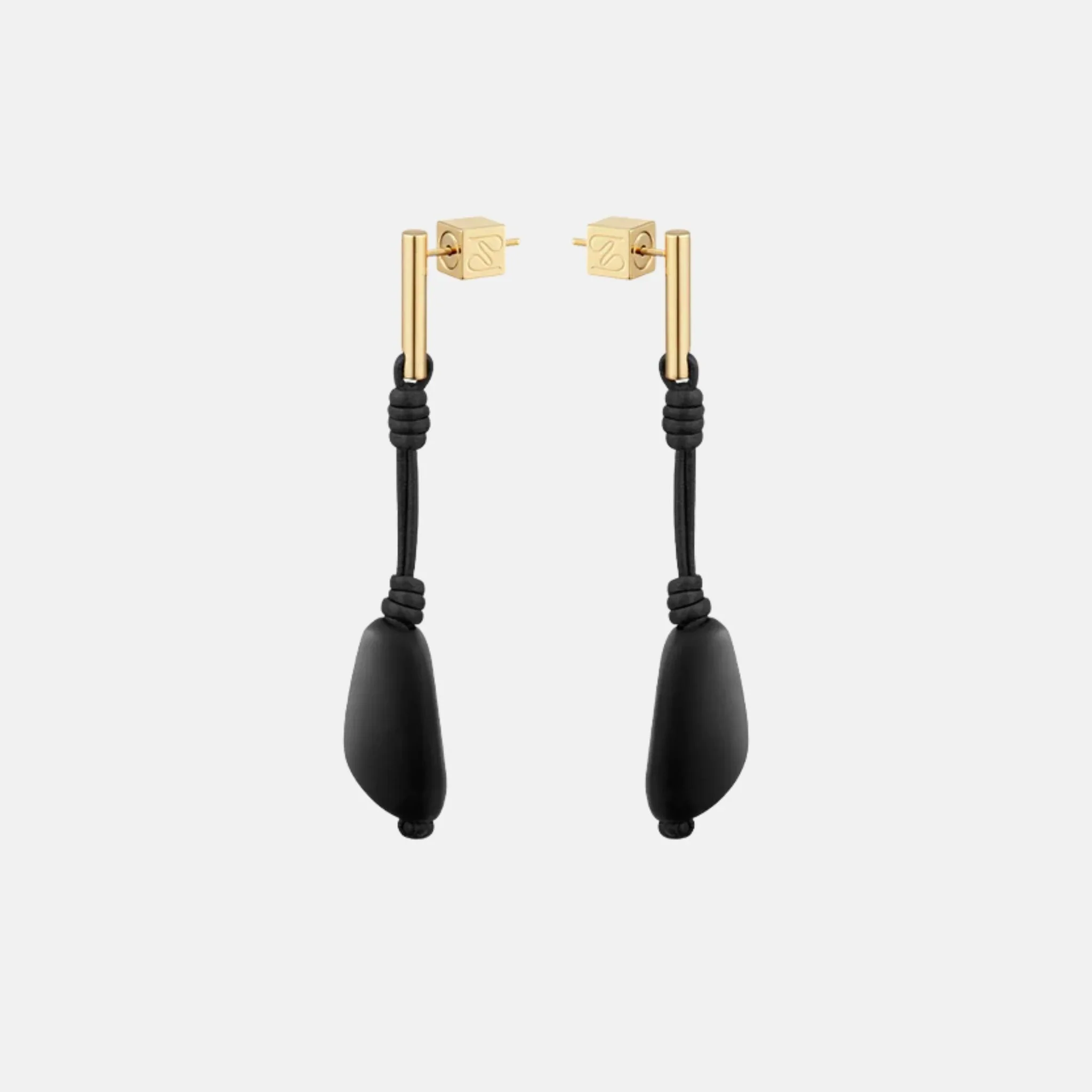 Tere Drop Earrings Black Marble Edition