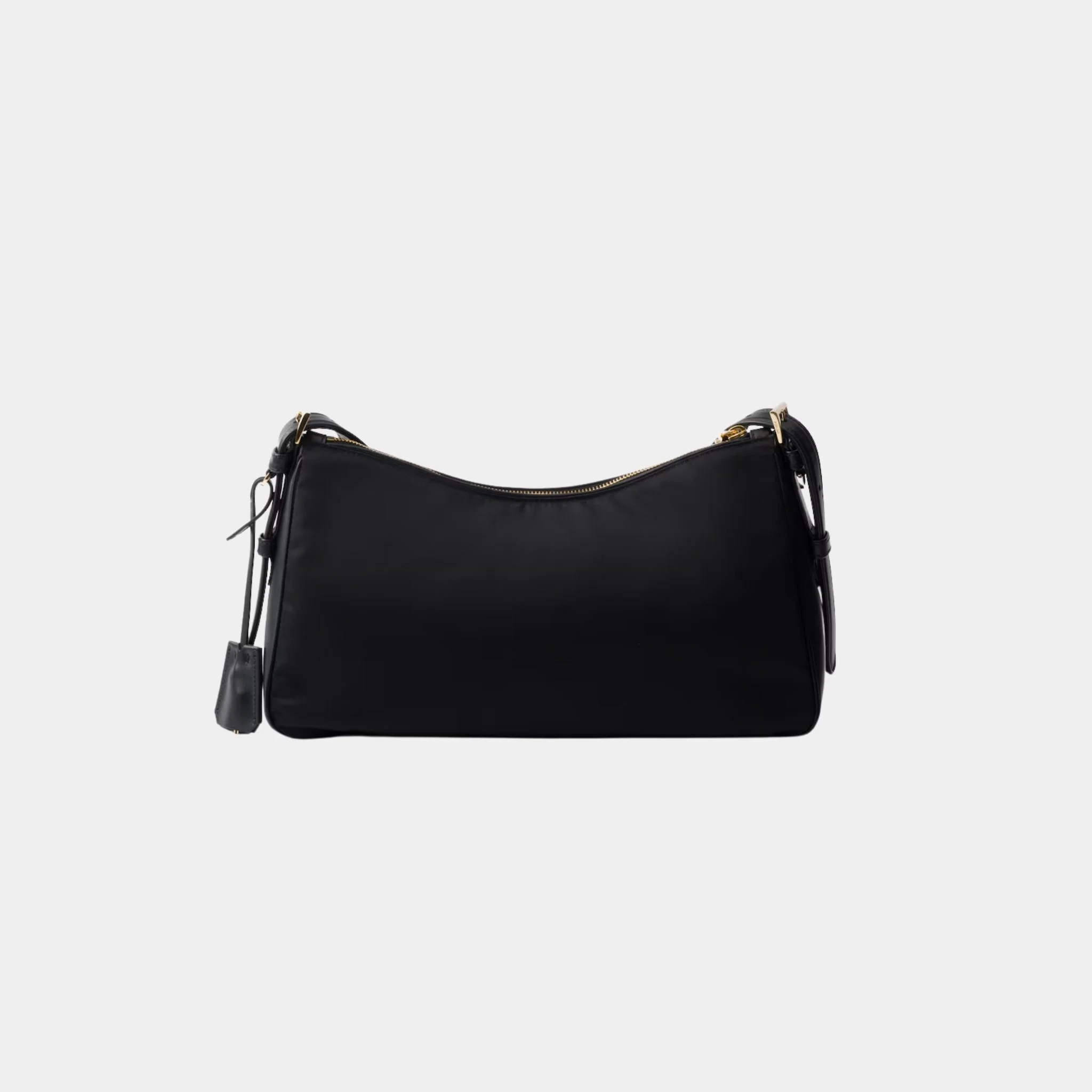 Aimee Large Re-Nylon And Leather Shoulder Bag With Padlock - Image 3