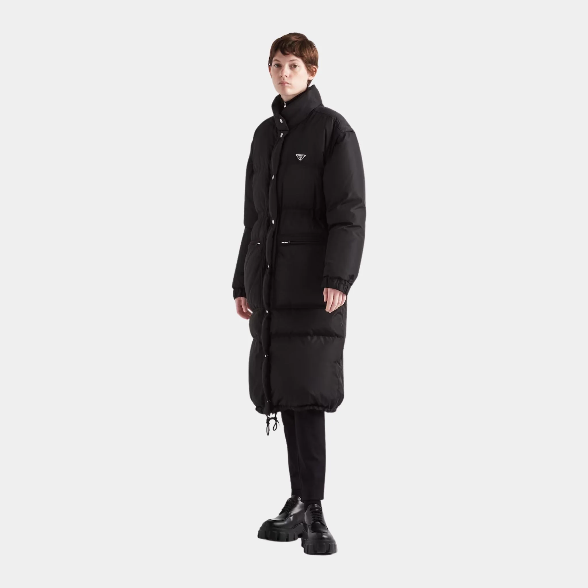 Black Blue Re-Nylon Down Coat - Image 2