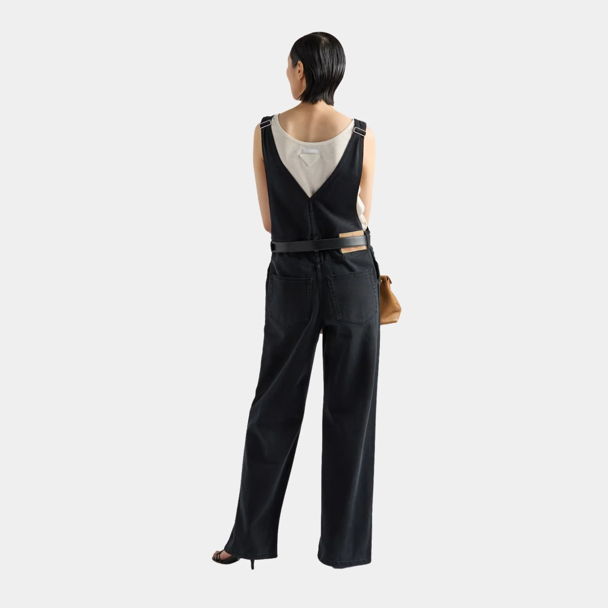 Black Denim Overalls - Image 3