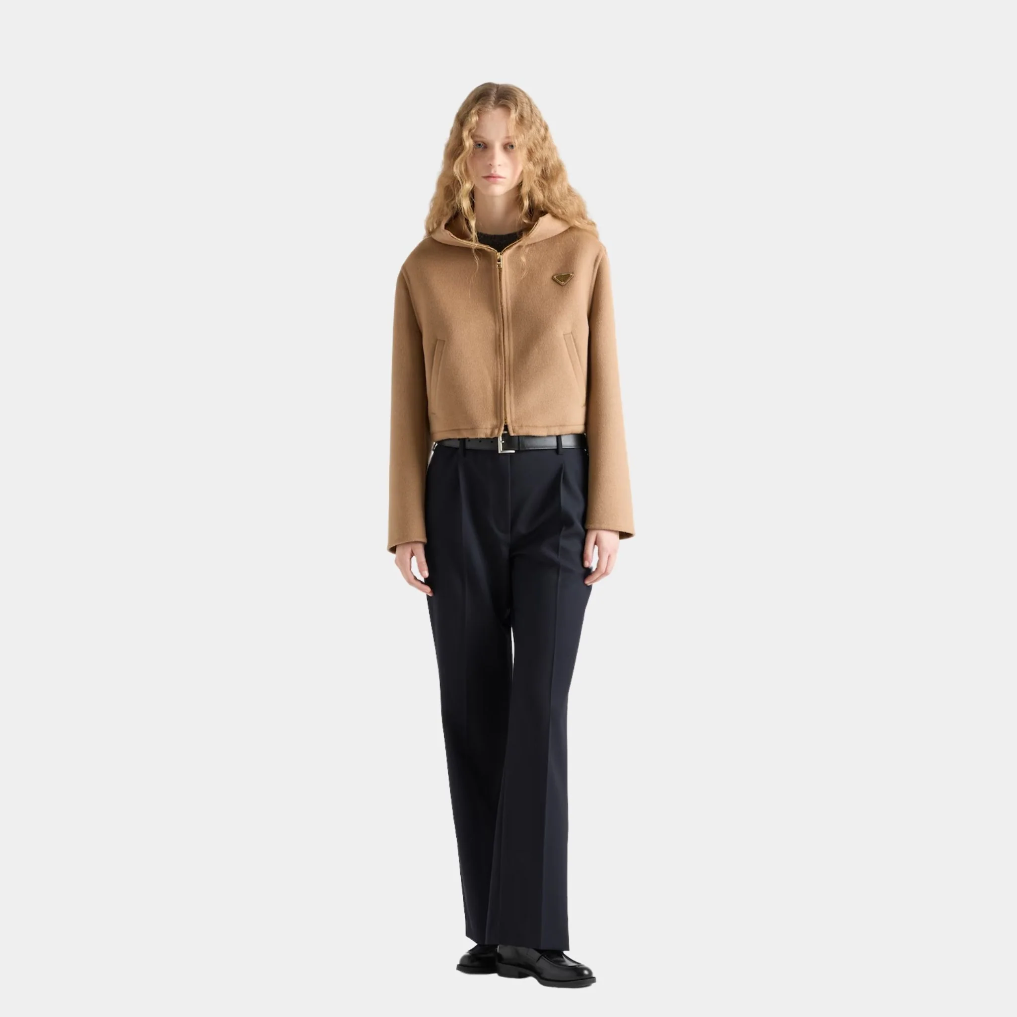 Camel Brown Lightweight Cashgora Blouson Jacket - Image 2