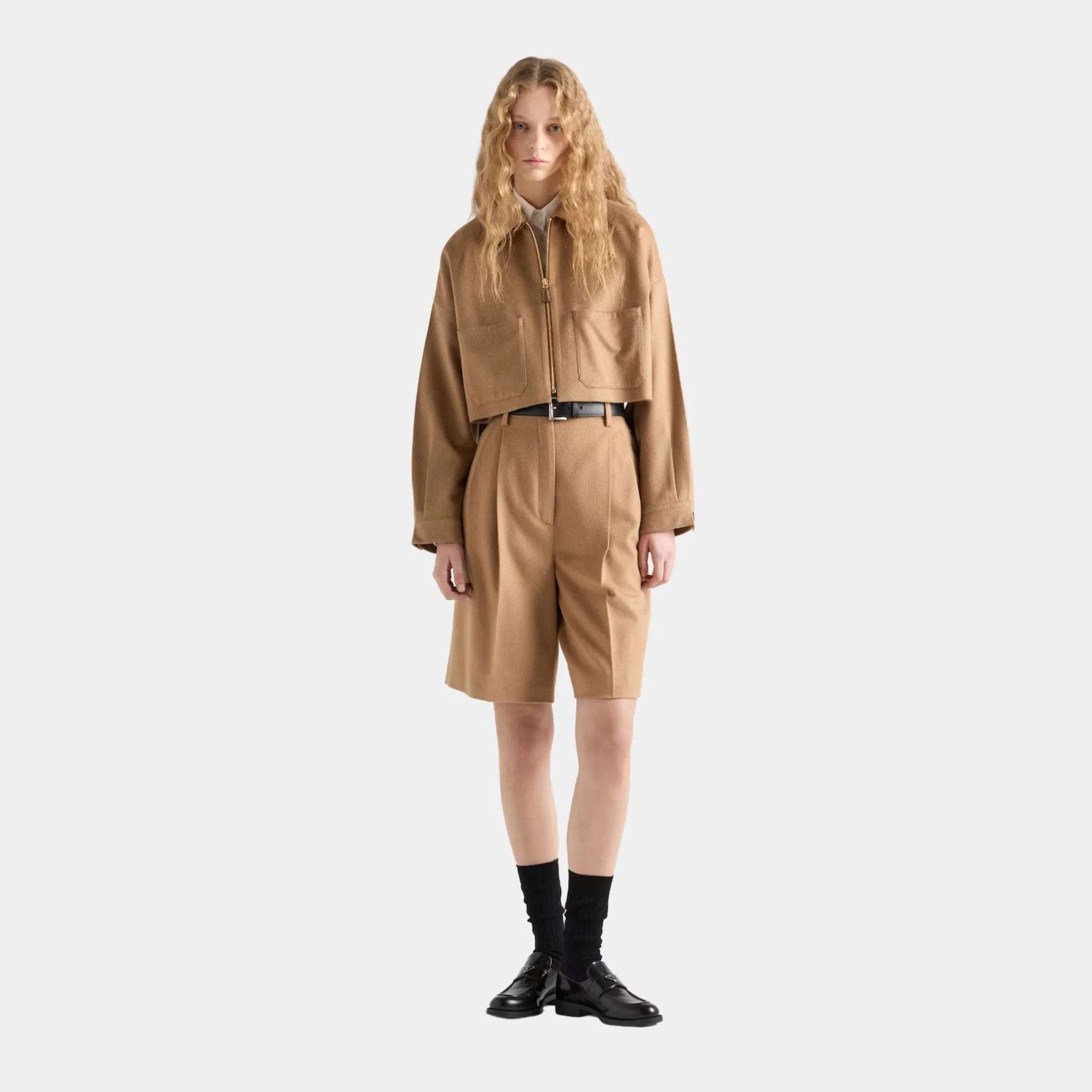 Camel-hair blouson Jacket - Image 2