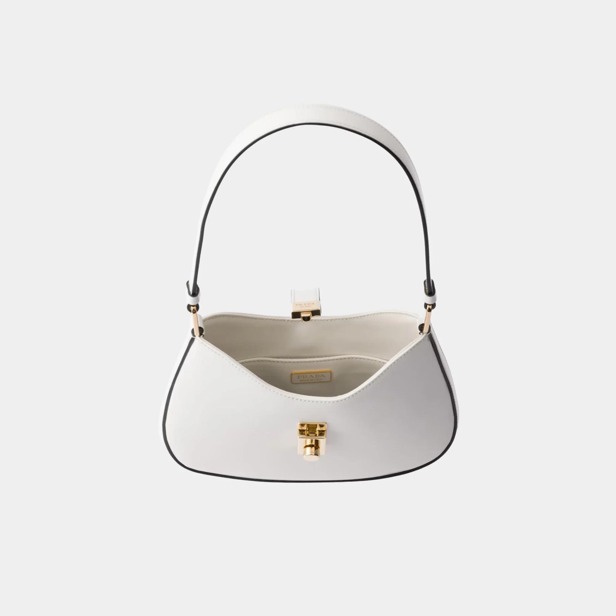 Cleo Brushed Leather Shoulder Bag With Clasp Closure - Image 2