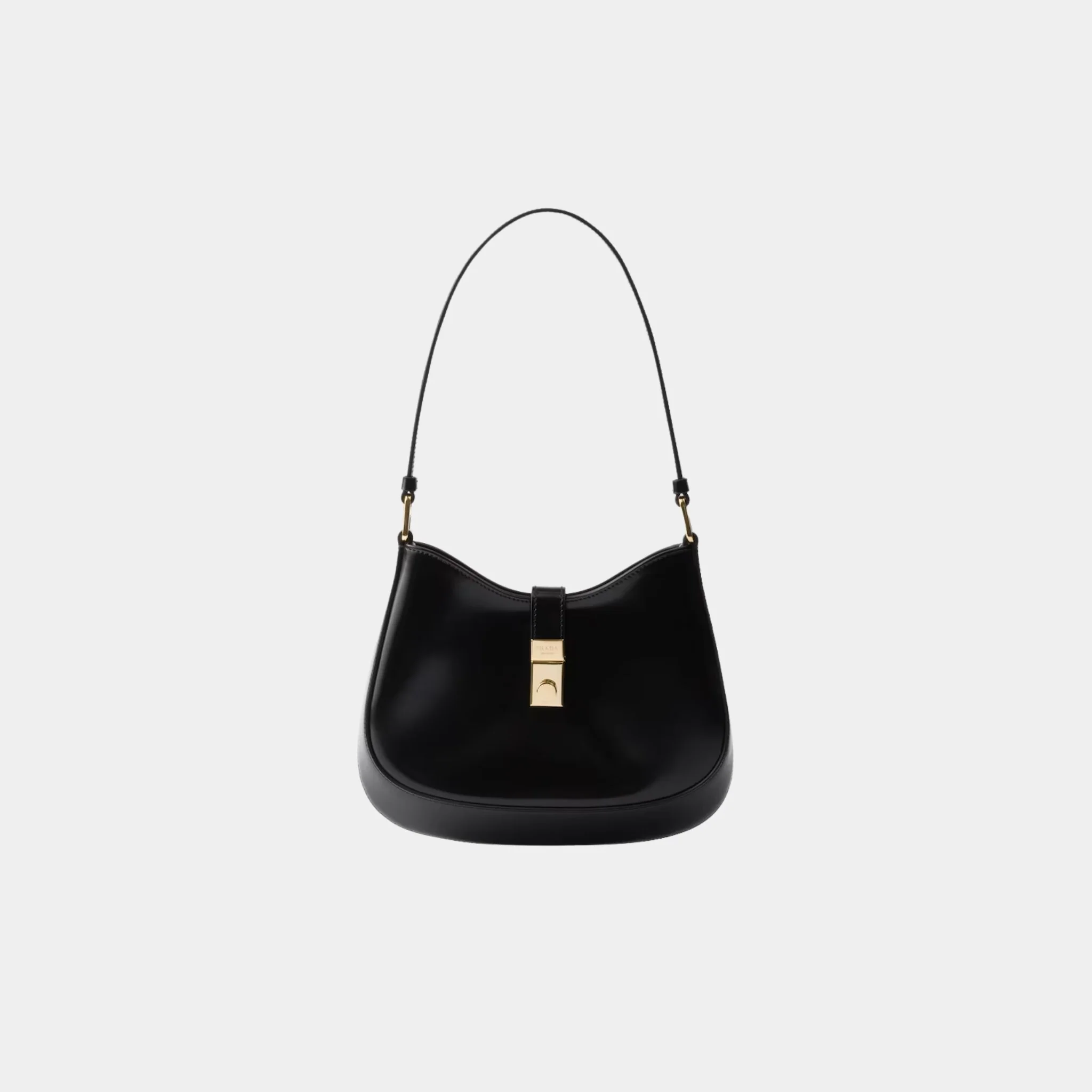 Cleo Brushed Leather Shoulder Bag With Clasp Closure - Image 4
