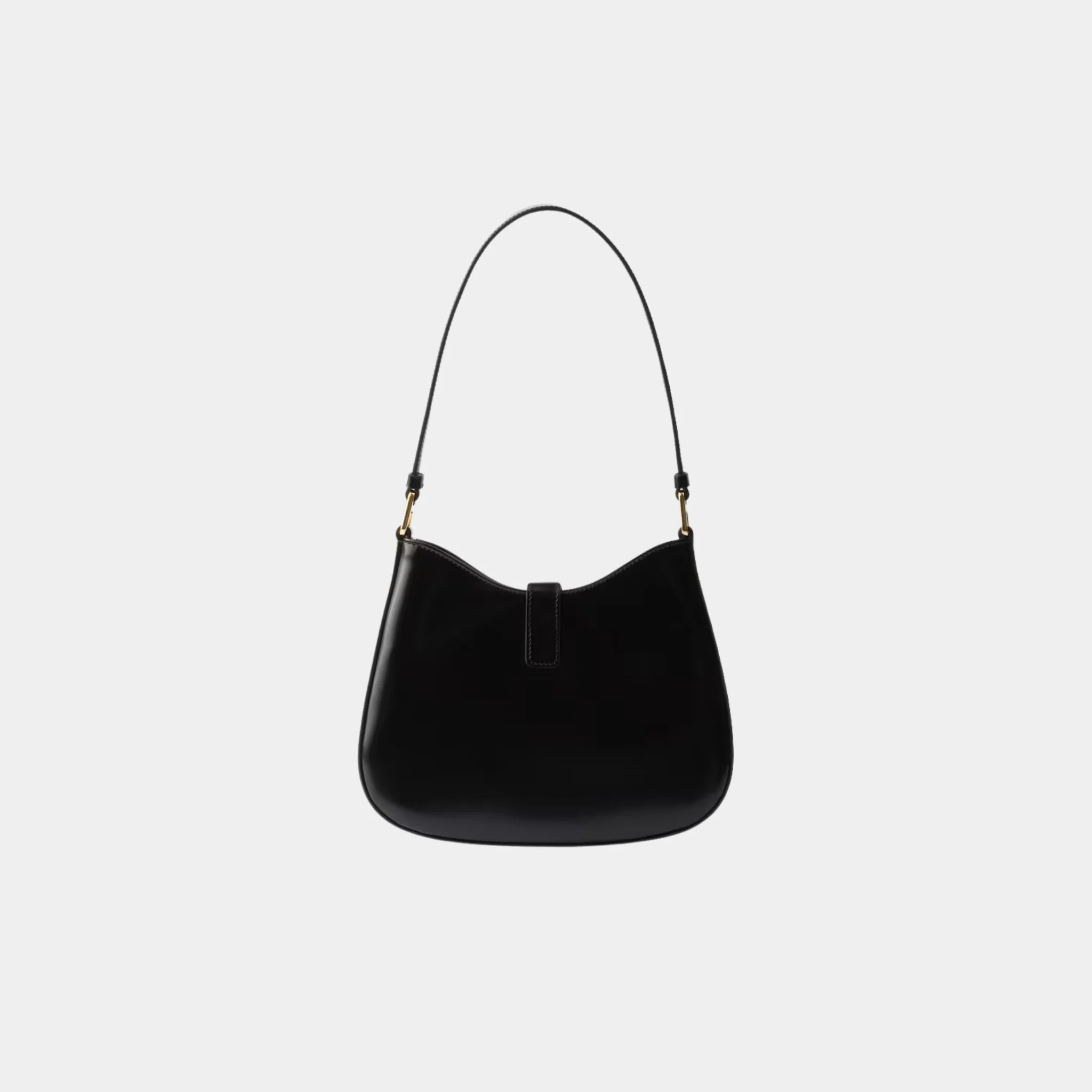 Cleo Brushed Leather Shoulder Bag With Clasp Closure - Image 6