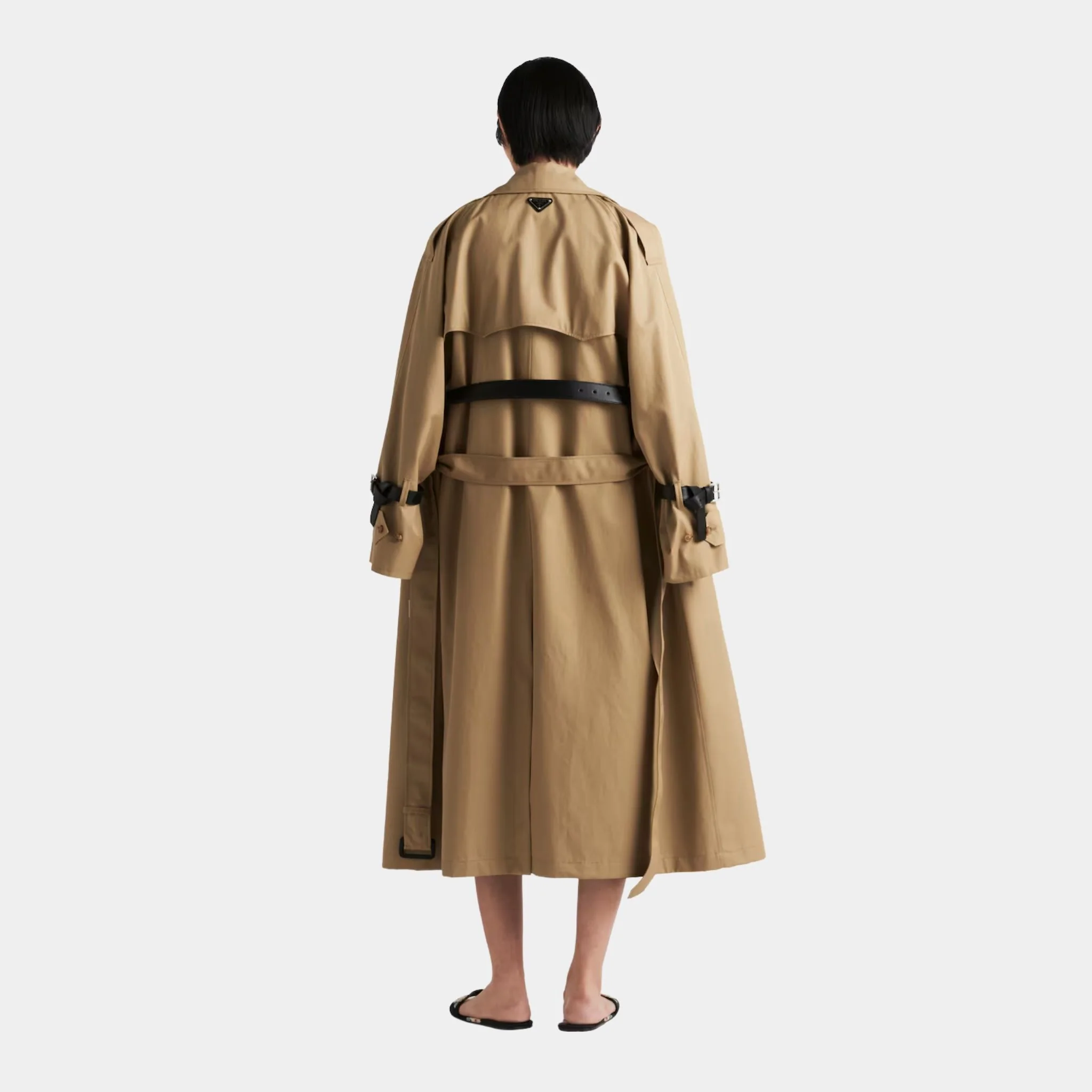 Double-breasted Cord Cotton Twill Trench Coat - Image 3