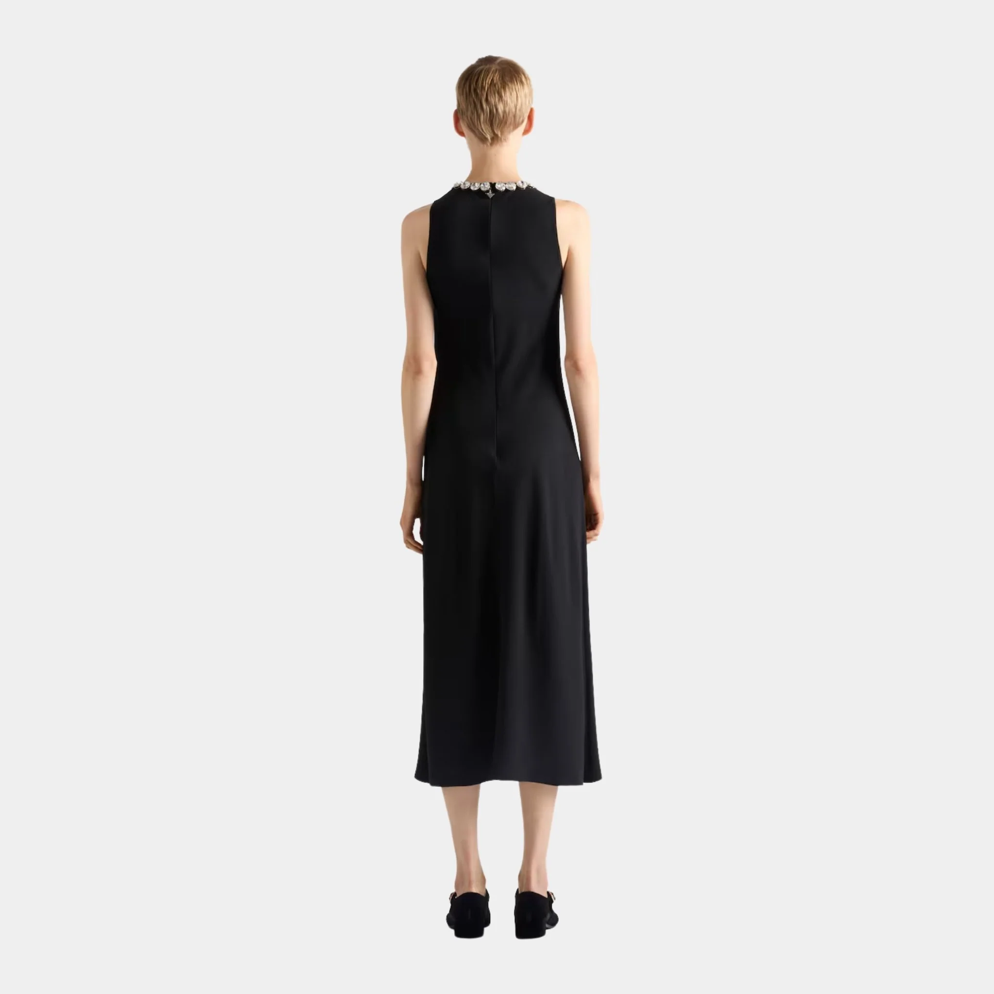 Embroidered Sablé Sheath Dress - Image 3