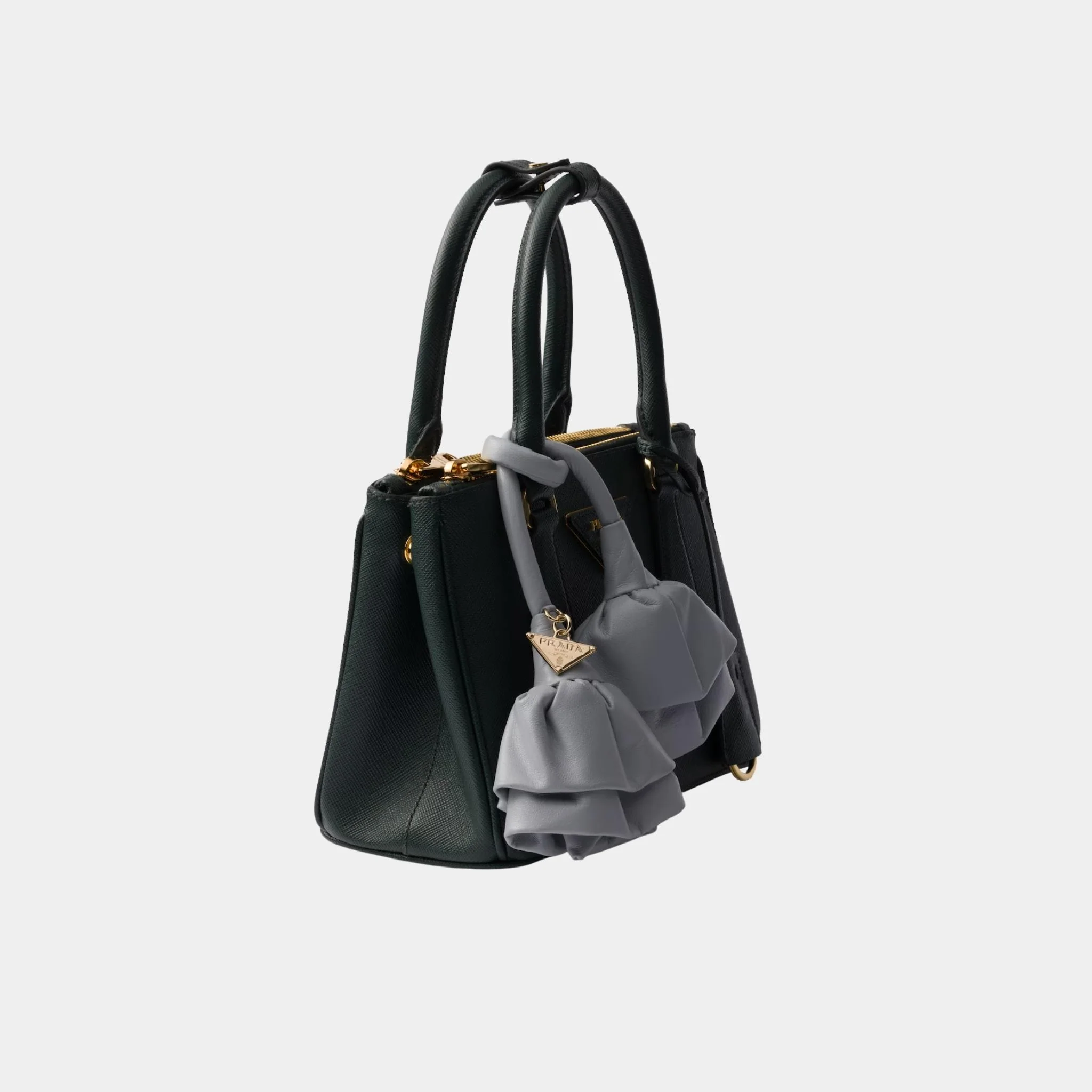 Galleria Saffiano Leather Mini Bag With Nappa Leather Flowers - Image 3