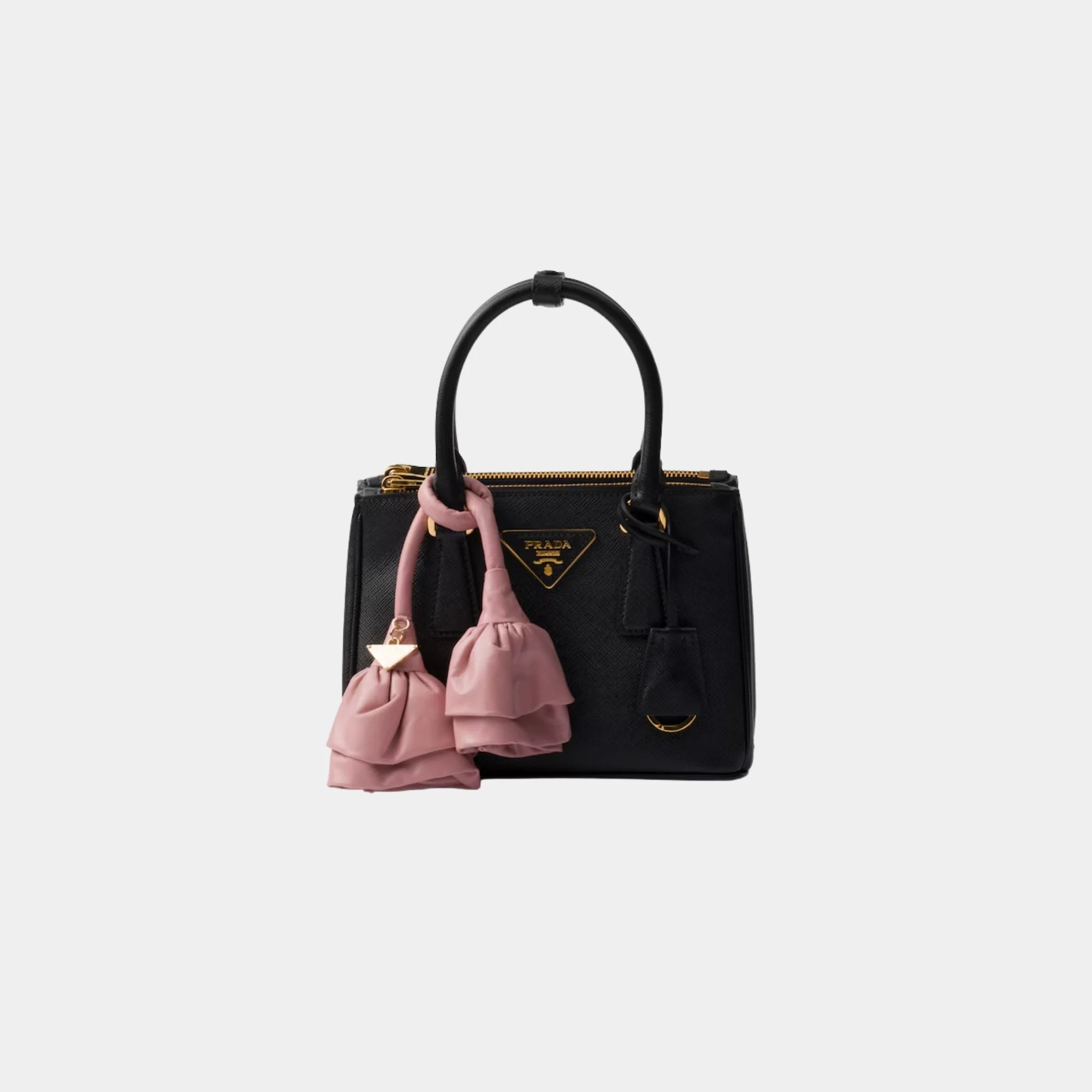 Galleria Saffiano Leather Mini Bag With Nappa Leather Flowers - Image 4