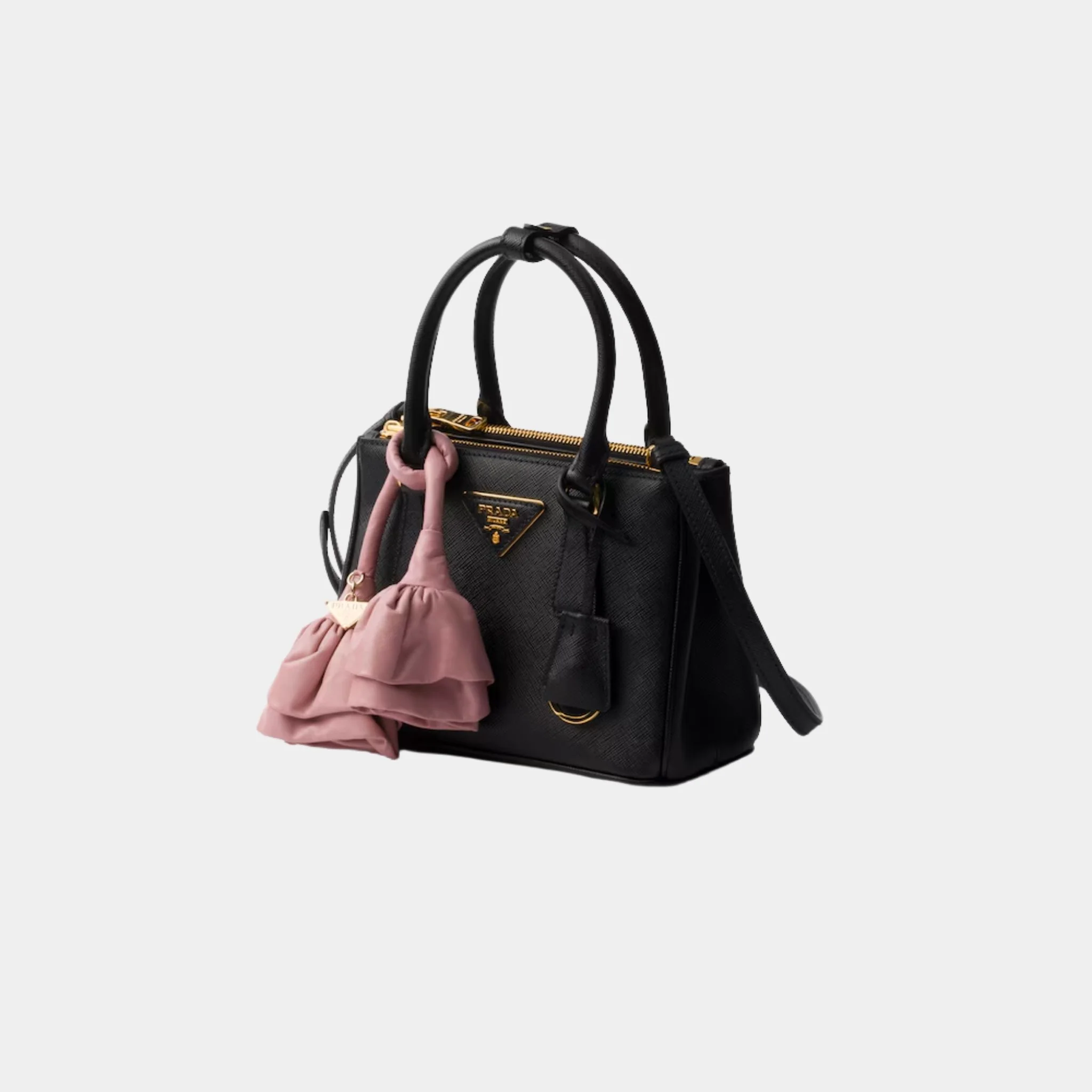 Galleria Saffiano Leather Mini Bag With Nappa Leather Flowers - Image 6