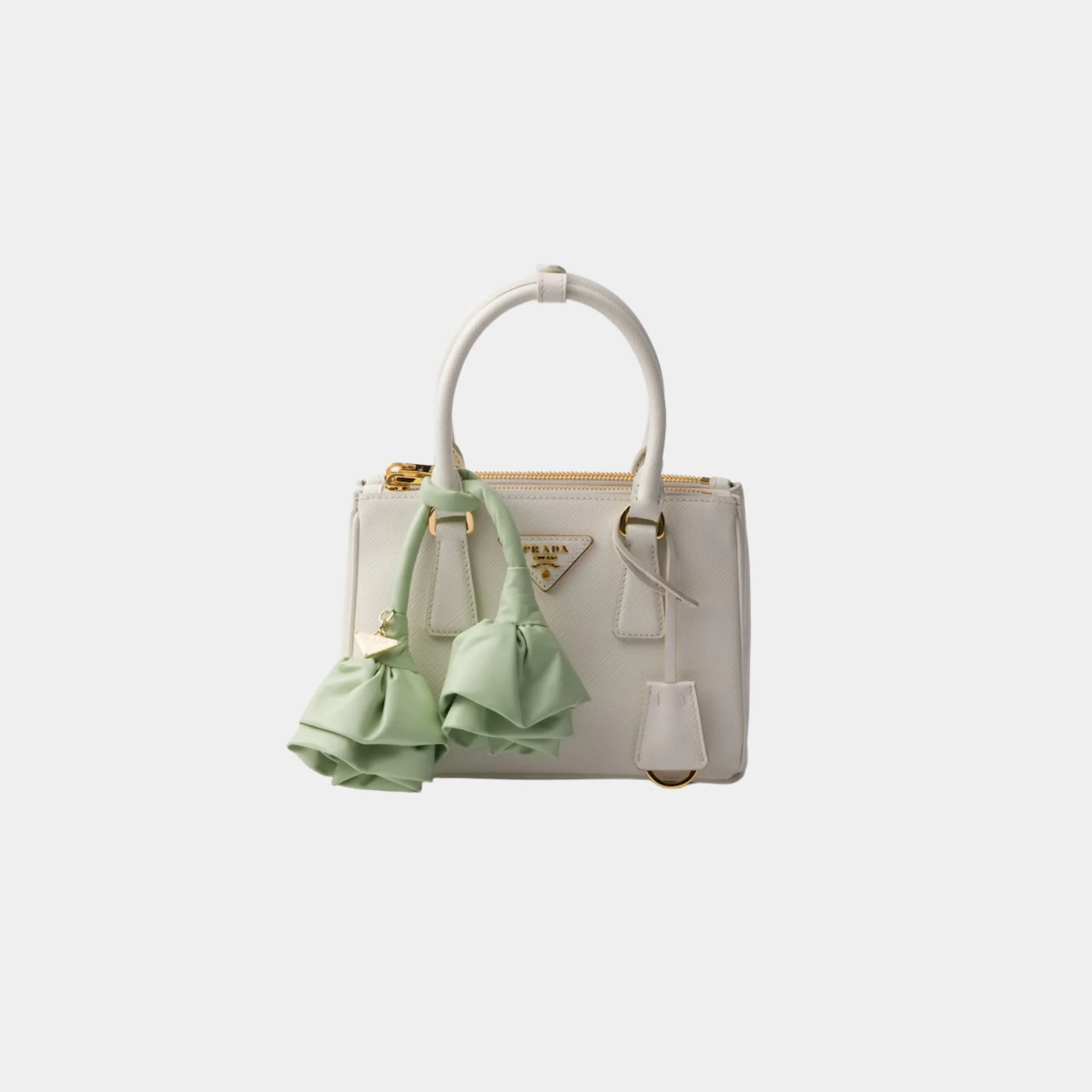 Galleria Saffiano Leather Mini Bag With Nappa Leather Flowers - Image 7