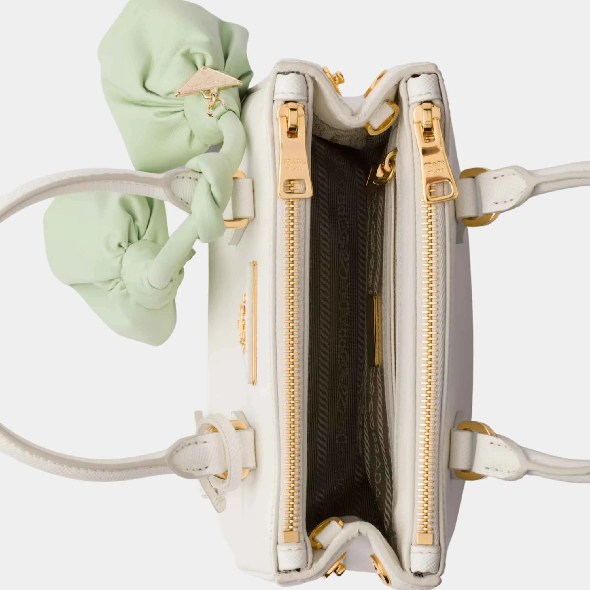 Galleria Saffiano Leather Mini Bag With Nappa Leather Flowers - Image 8