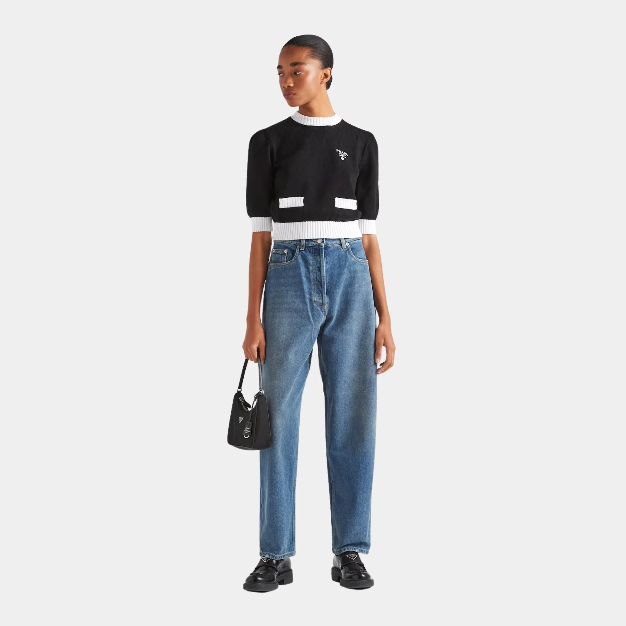 High-waisted Denim Jeans - Image 2