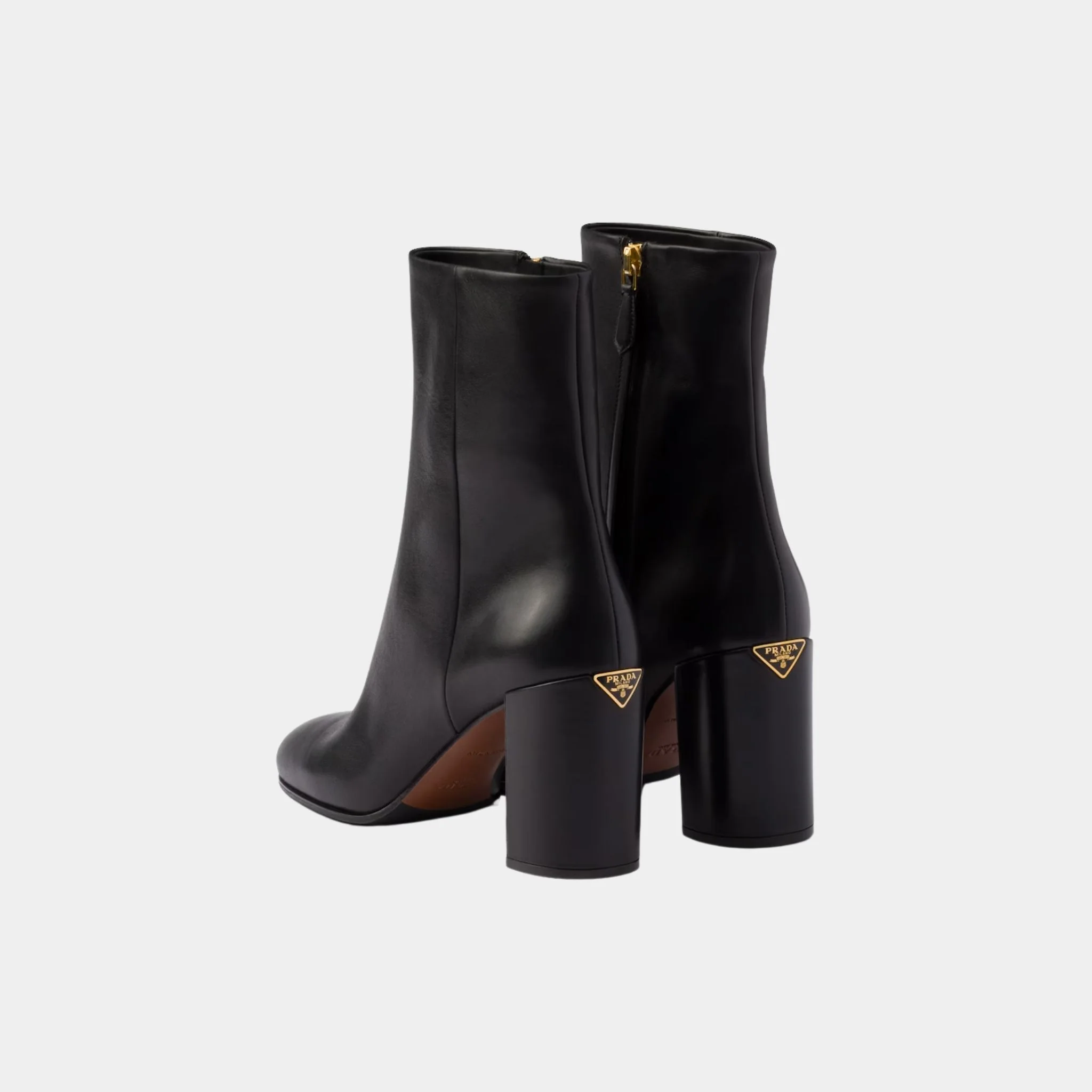 Leather High Heeled Booties - Image 3