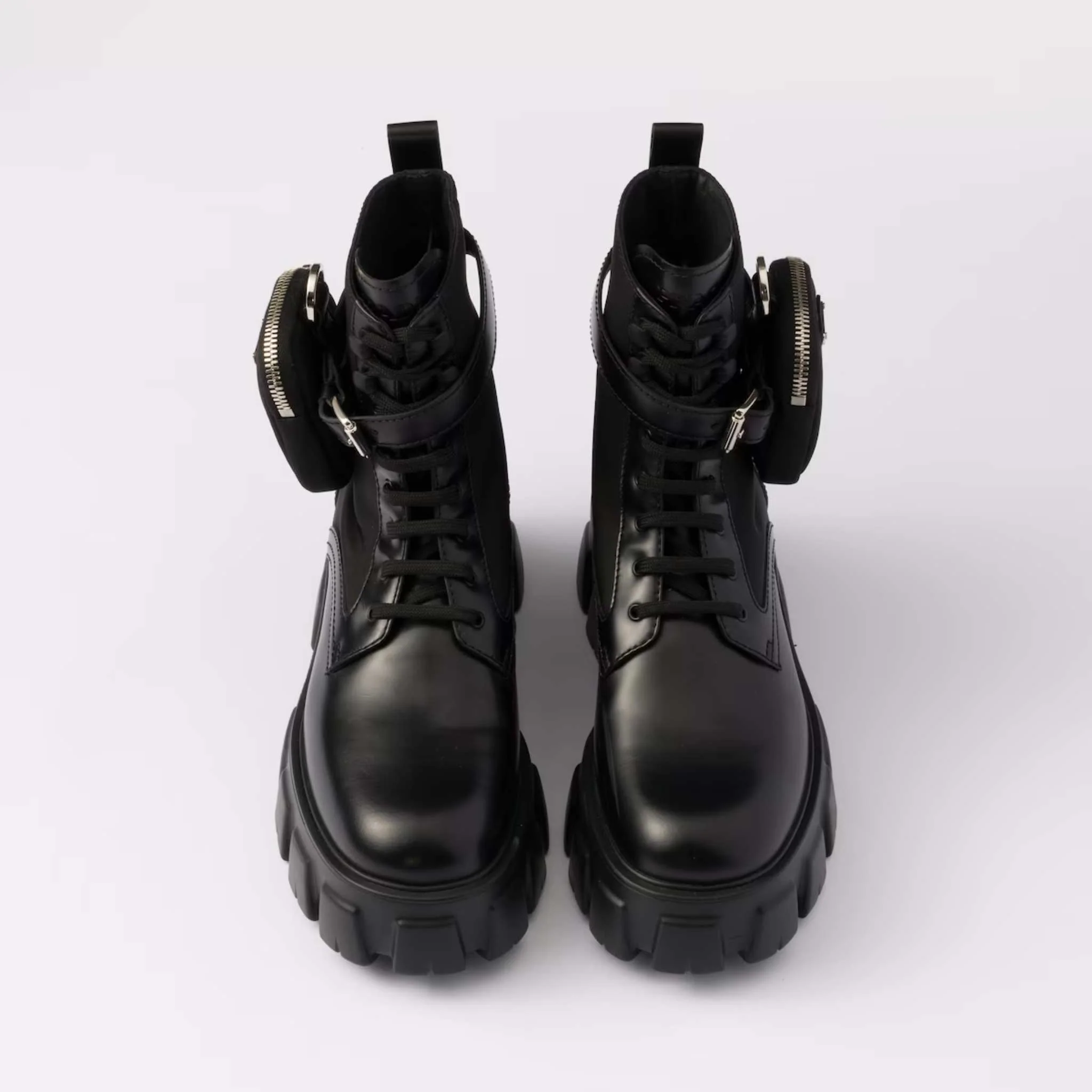 Monolith Leather And Re-Nylon Boots With Pouch - Image 5
