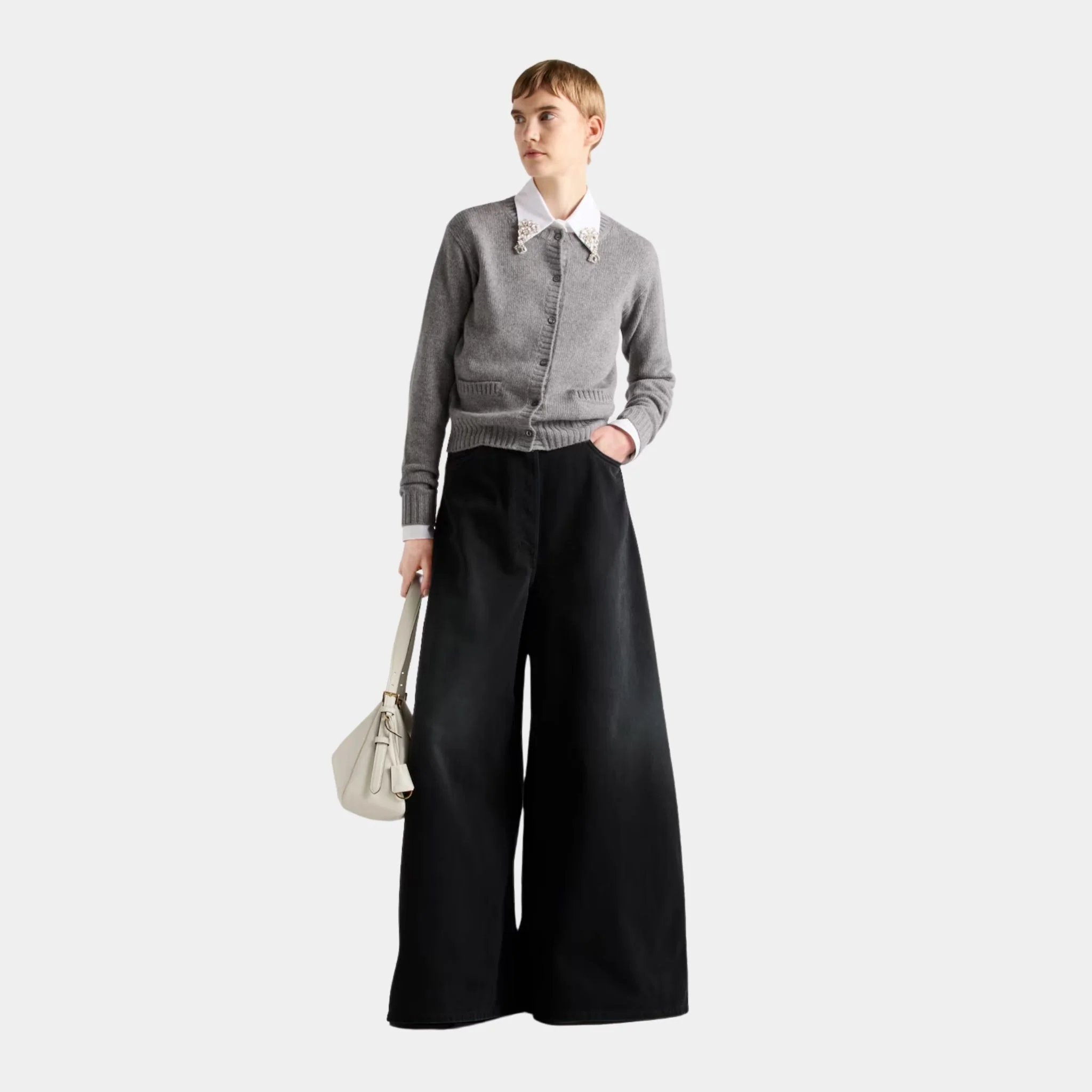 Palazzo Black Denim Jeans - Image 2