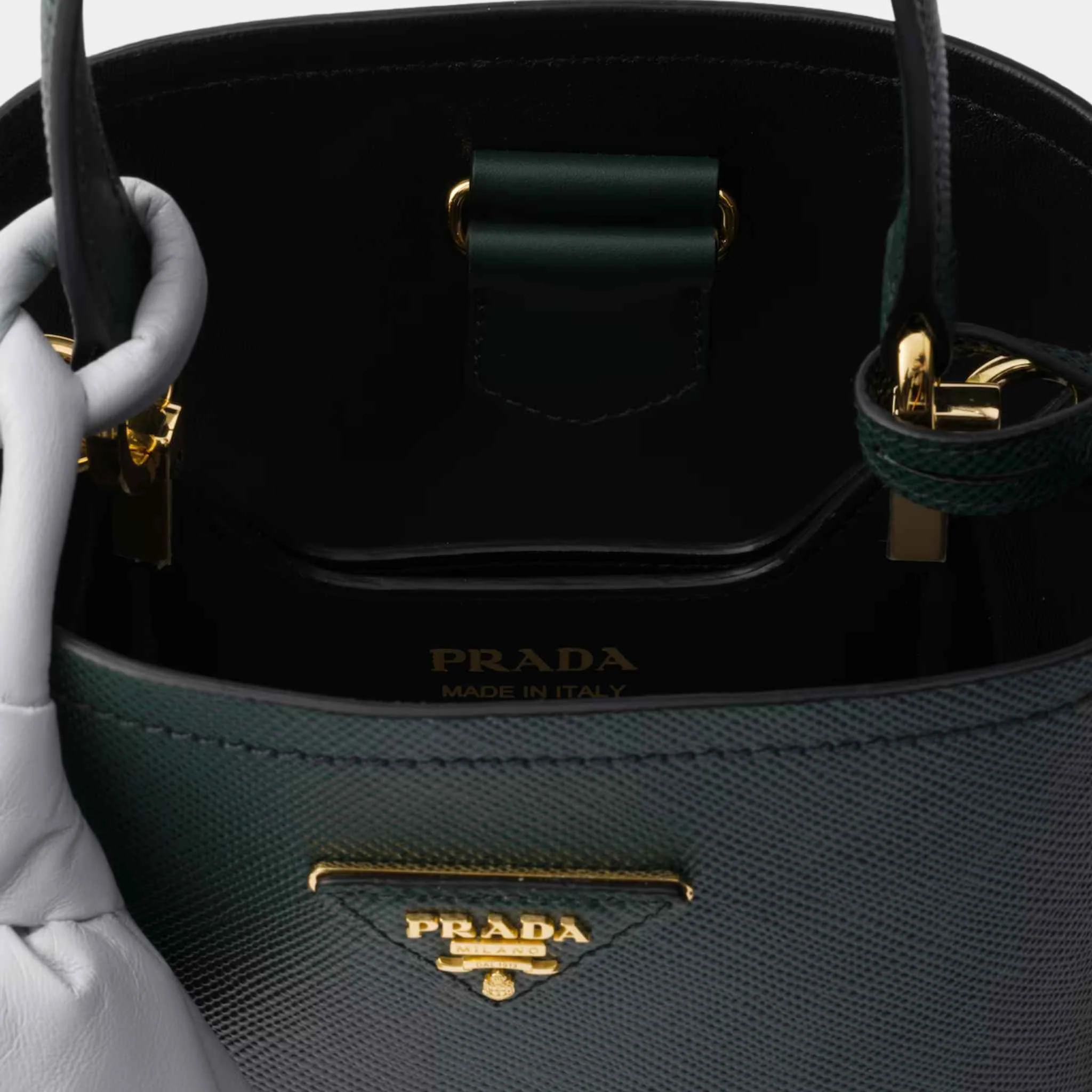 Panier Saffiano Leather Mini Bag With Nappa Leather Flowers - Image 2