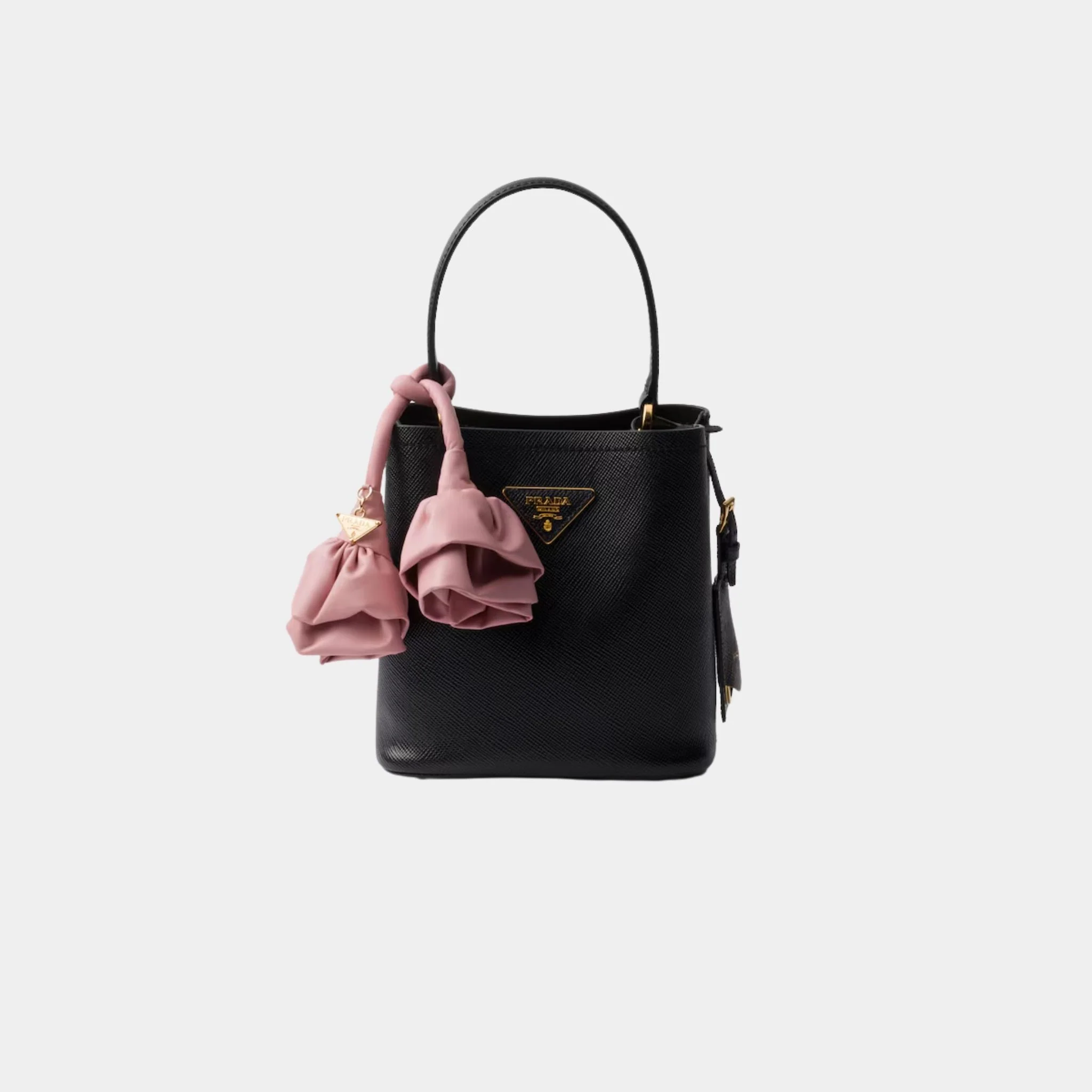 Panier Saffiano Leather Mini Bag With Nappa Leather Flowers - Image 4