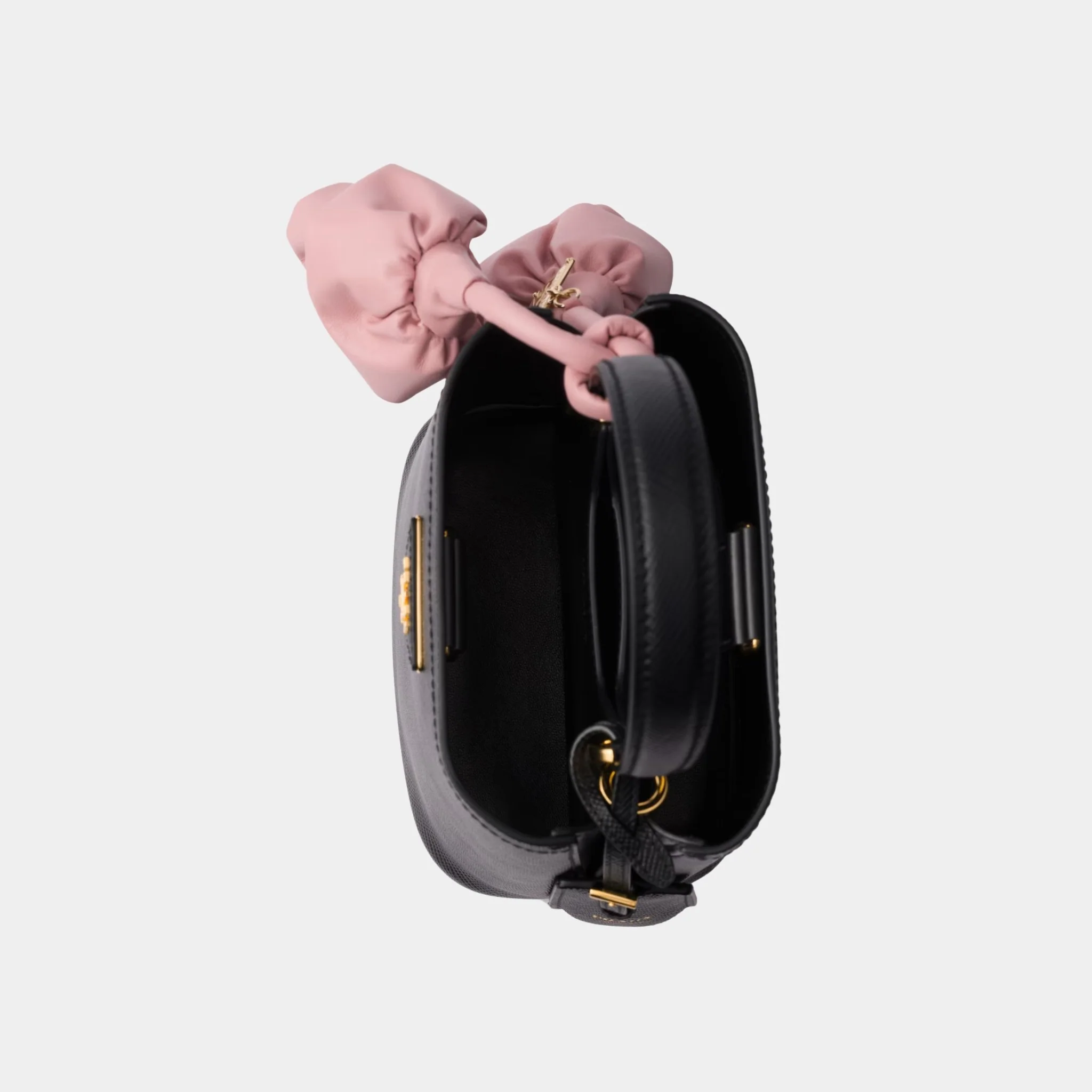 Panier Saffiano Leather Mini Bag With Nappa Leather Flowers - Image 5