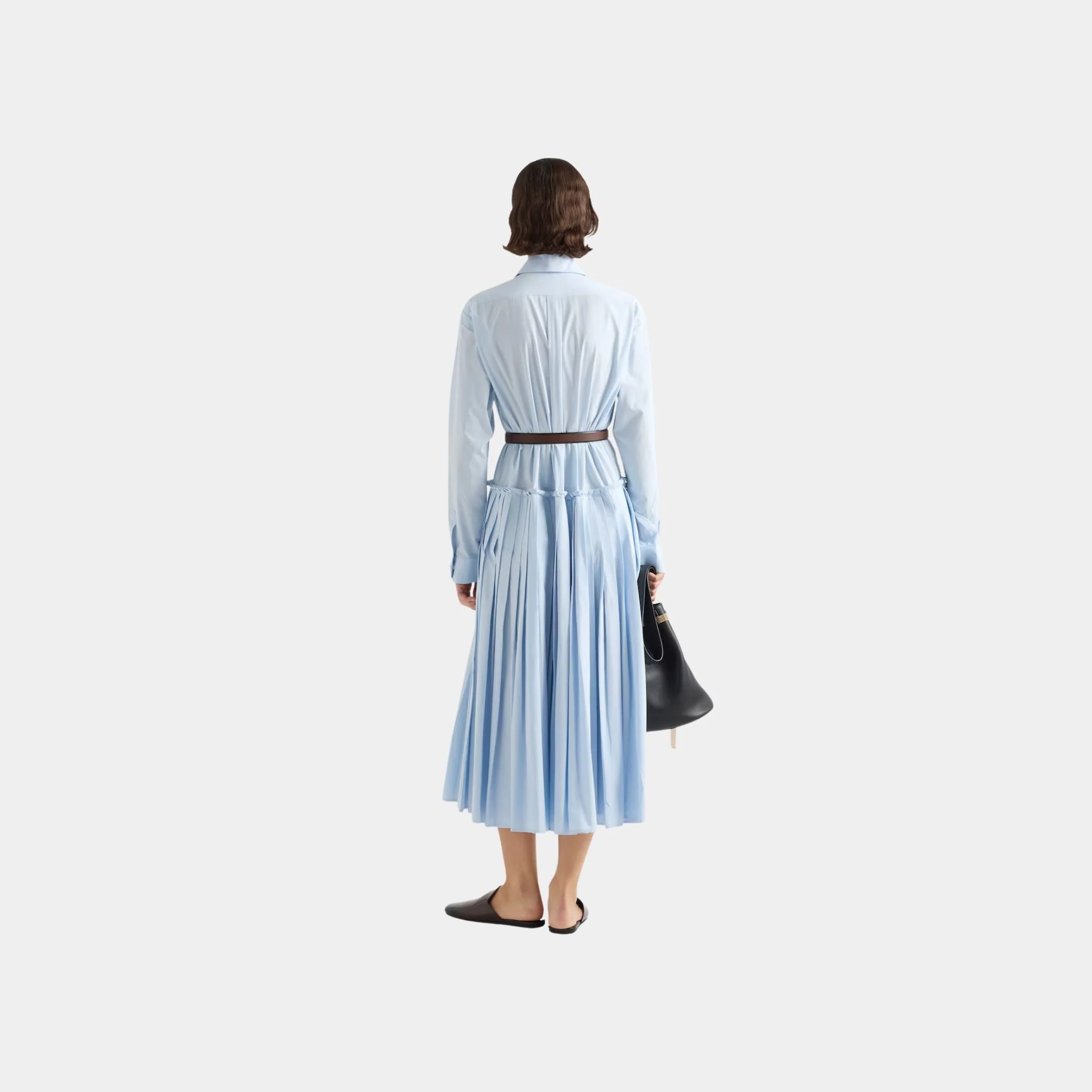 Pleated Poplin Dress - Image 3