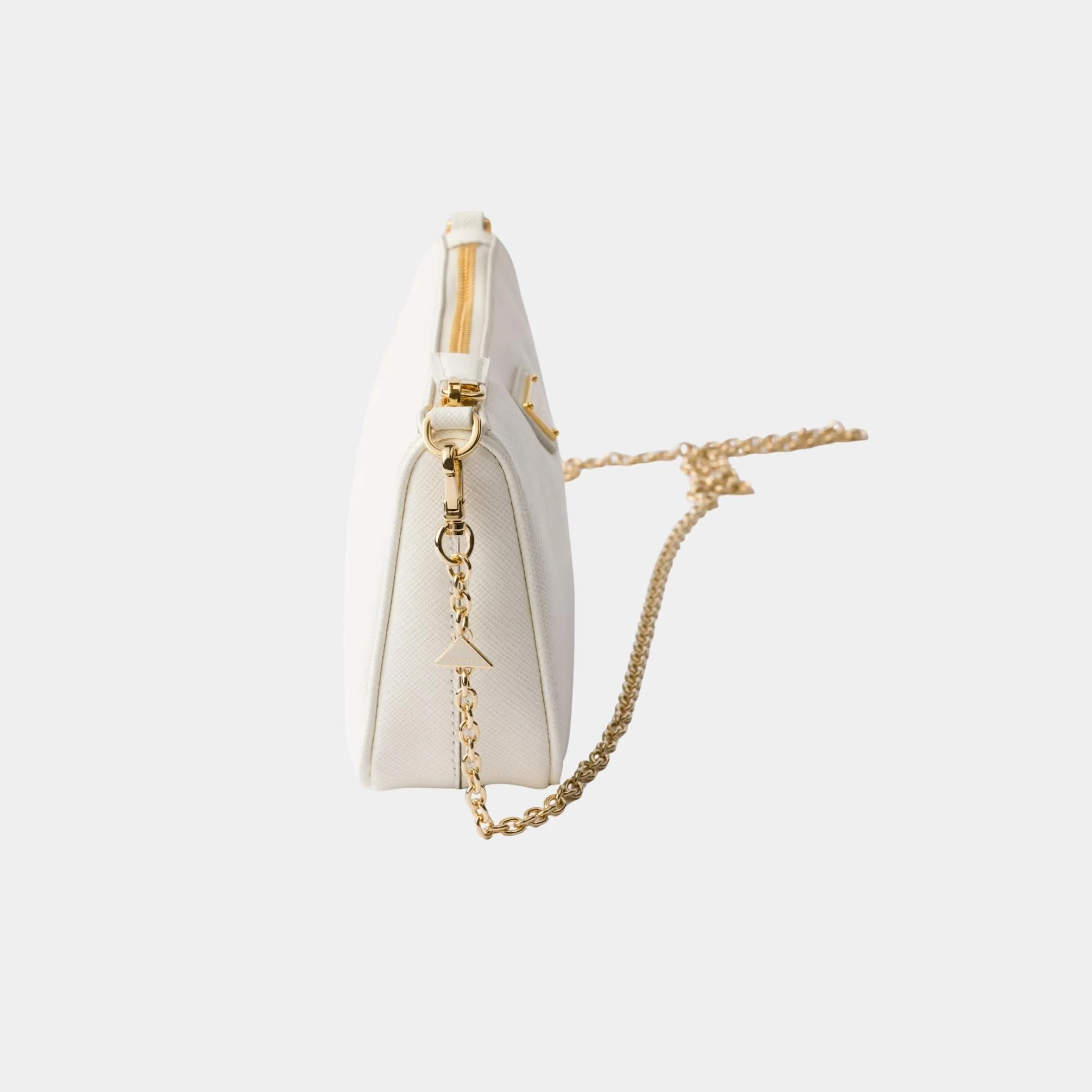Saffiano Leather Mini Bag With Chain Shoulder Strap - Image 2