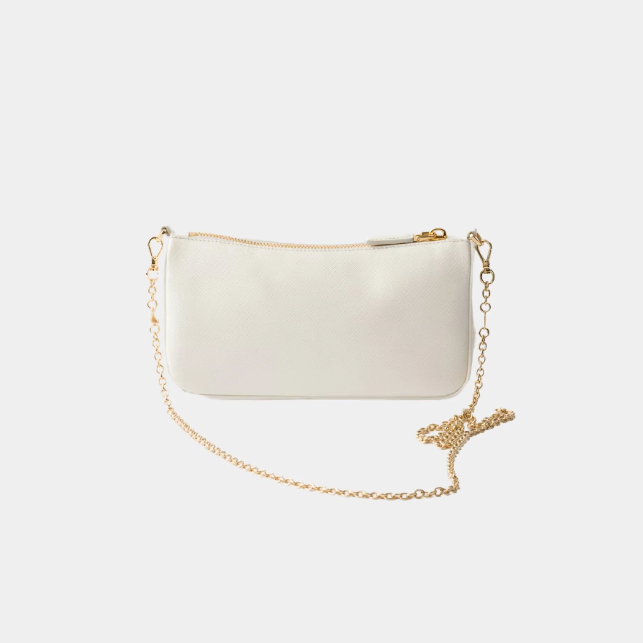 Saffiano Leather Mini Bag With Chain Shoulder Strap - Image 3
