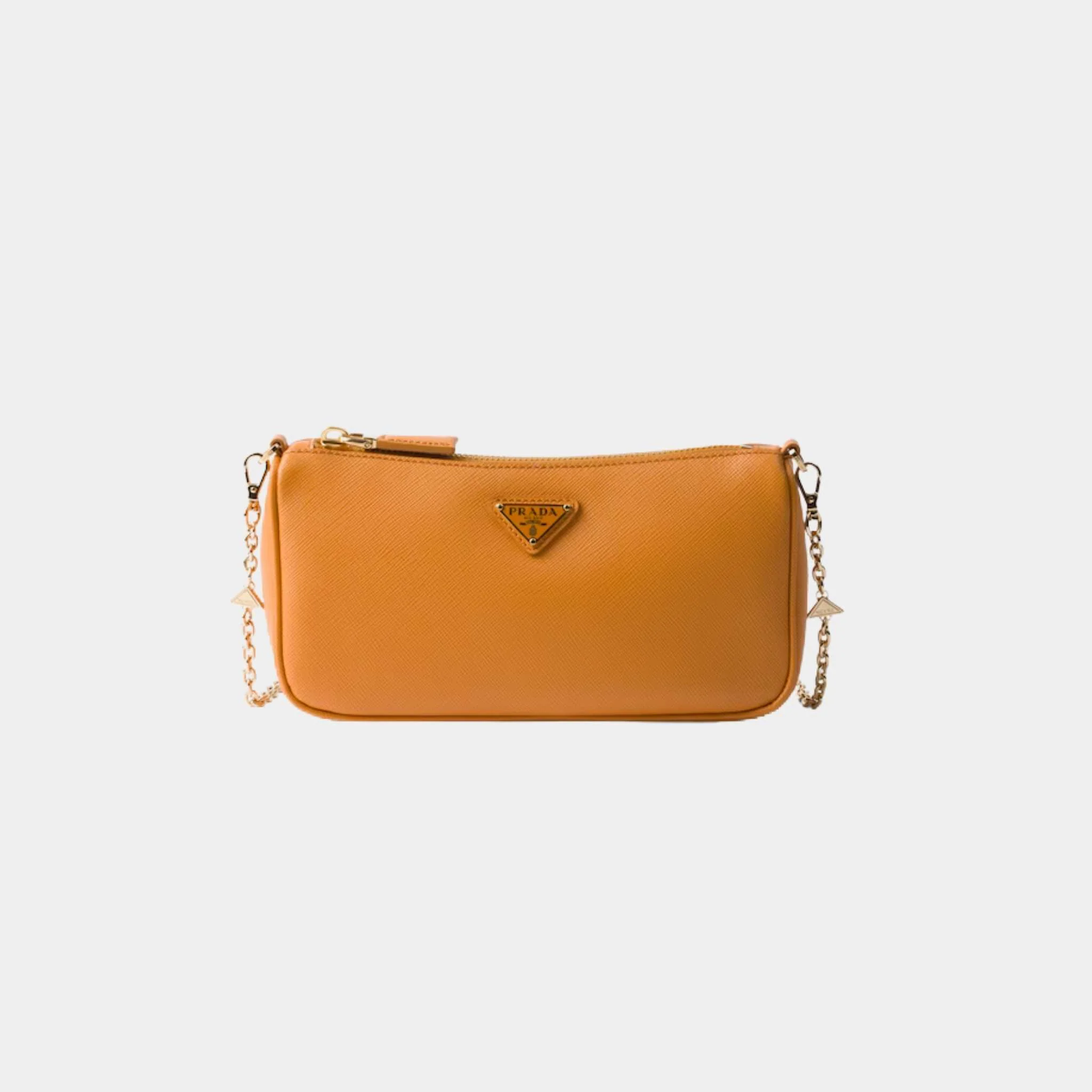 Saffiano Leather Mini Bag With Chain Shoulder Strap - Image 4