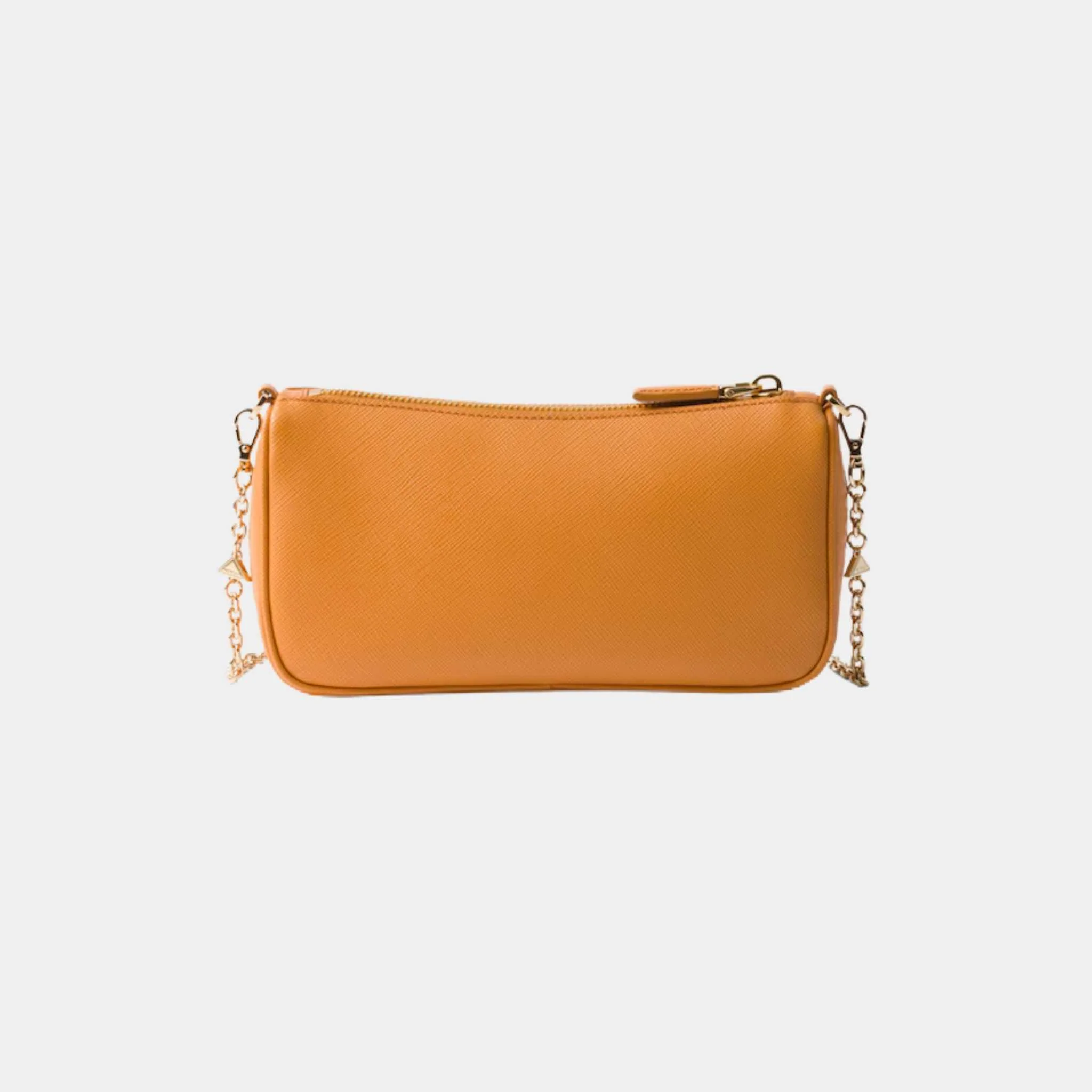 Saffiano Leather Mini Bag With Chain Shoulder Strap - Image 6