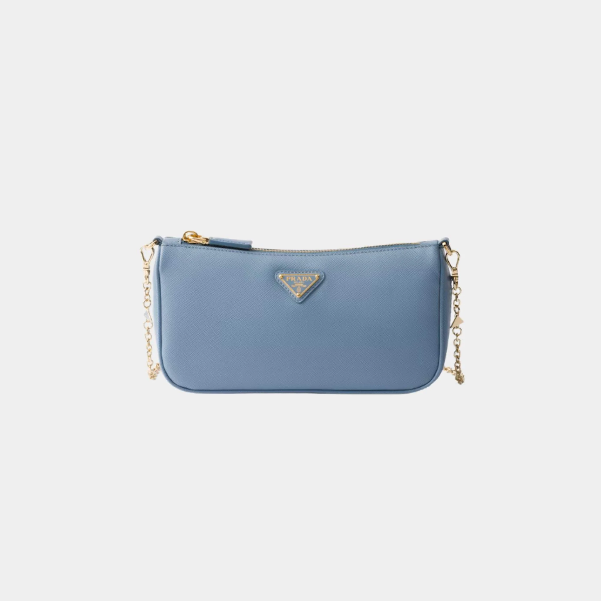 Saffiano Leather Mini Bag With Chain Shoulder Strap - Image 7