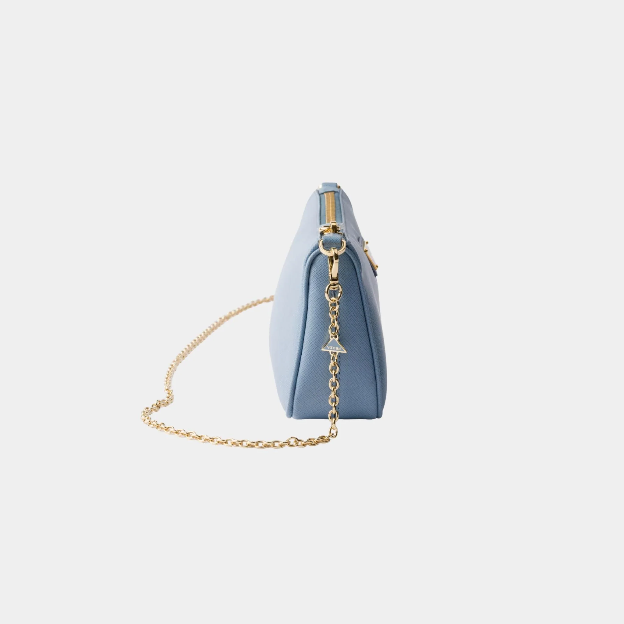 Saffiano Leather Mini Bag With Chain Shoulder Strap - Image 8