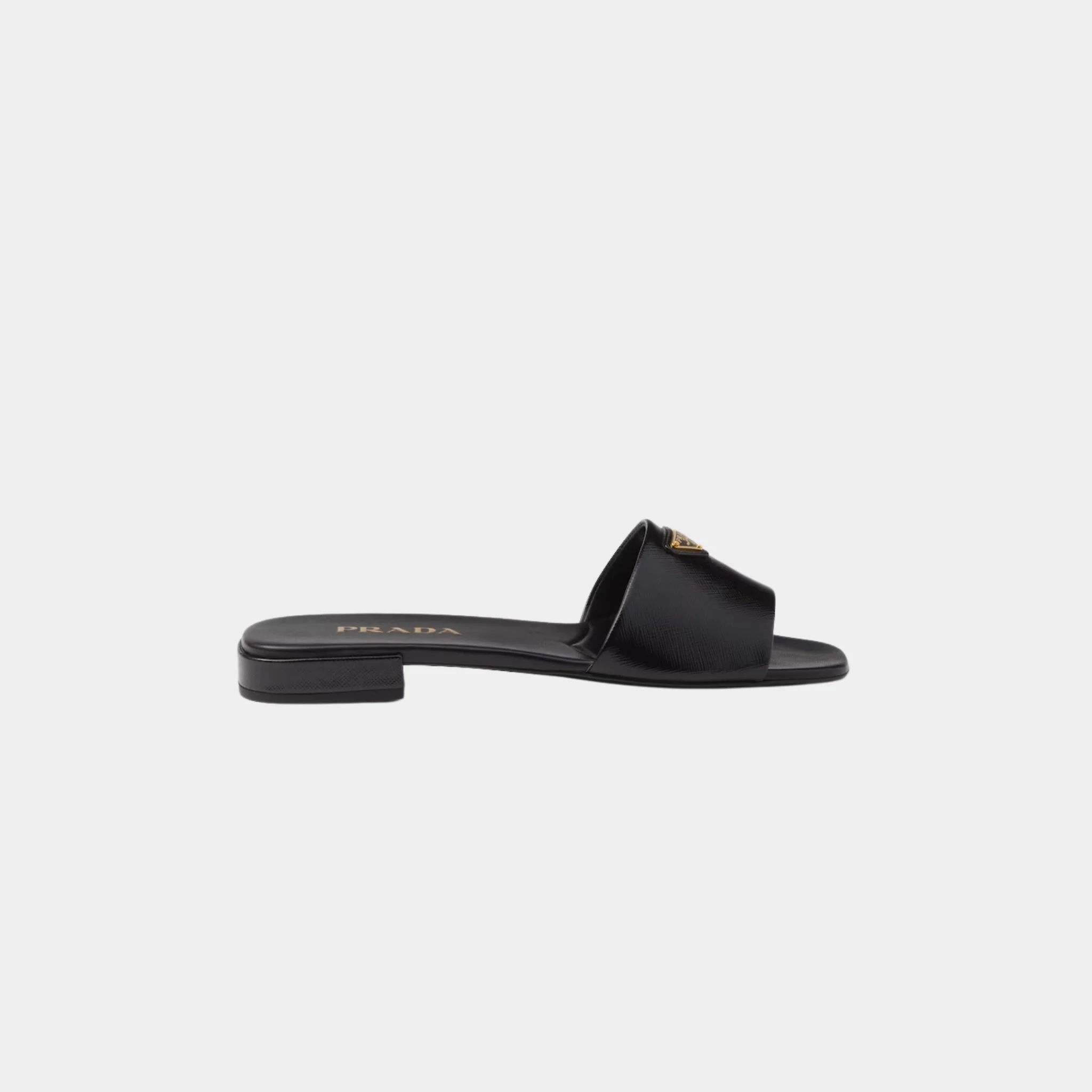 Saffiano Patent Leather Slides
