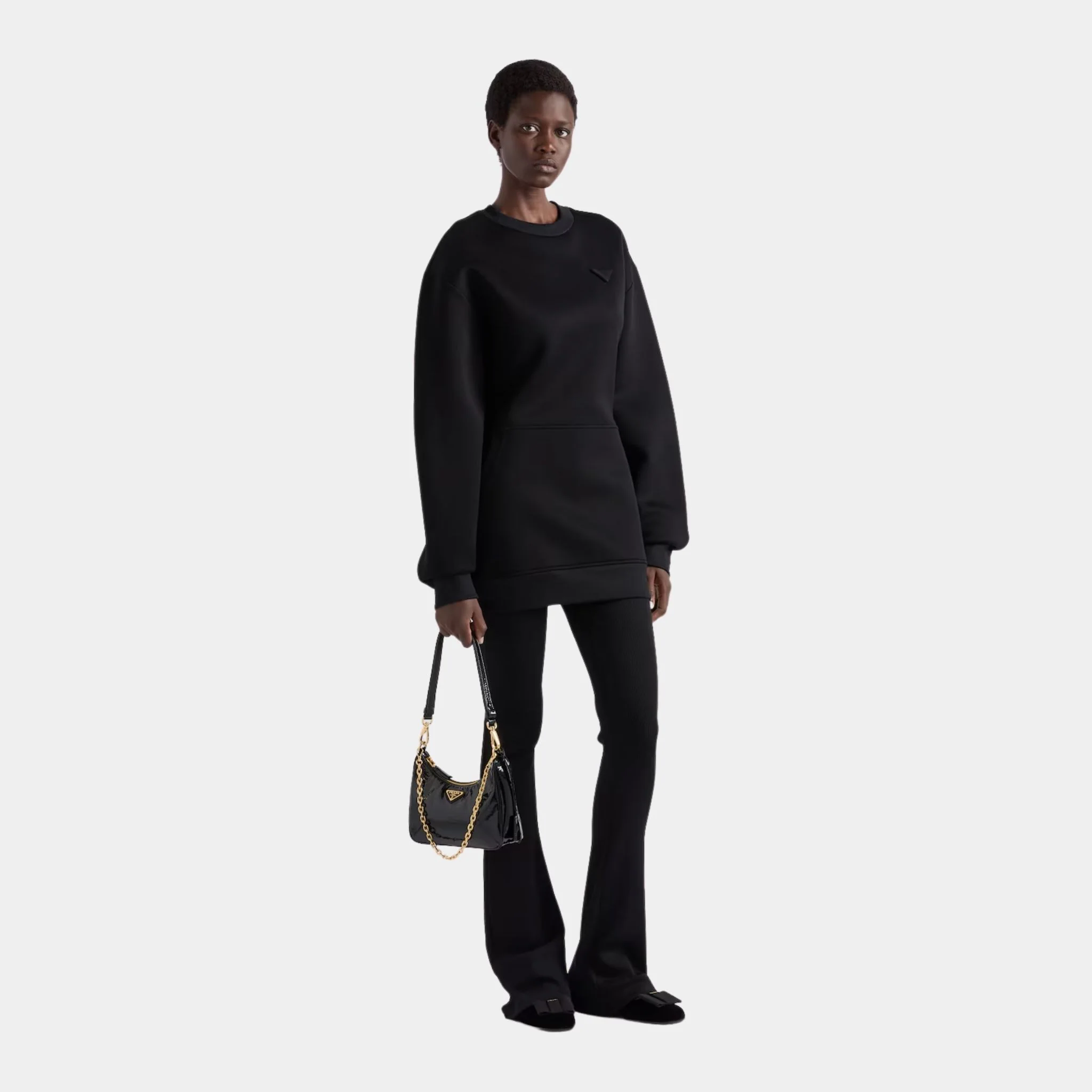 Short Fleece Long Sleeved Waisted Fit Dress - Image 2