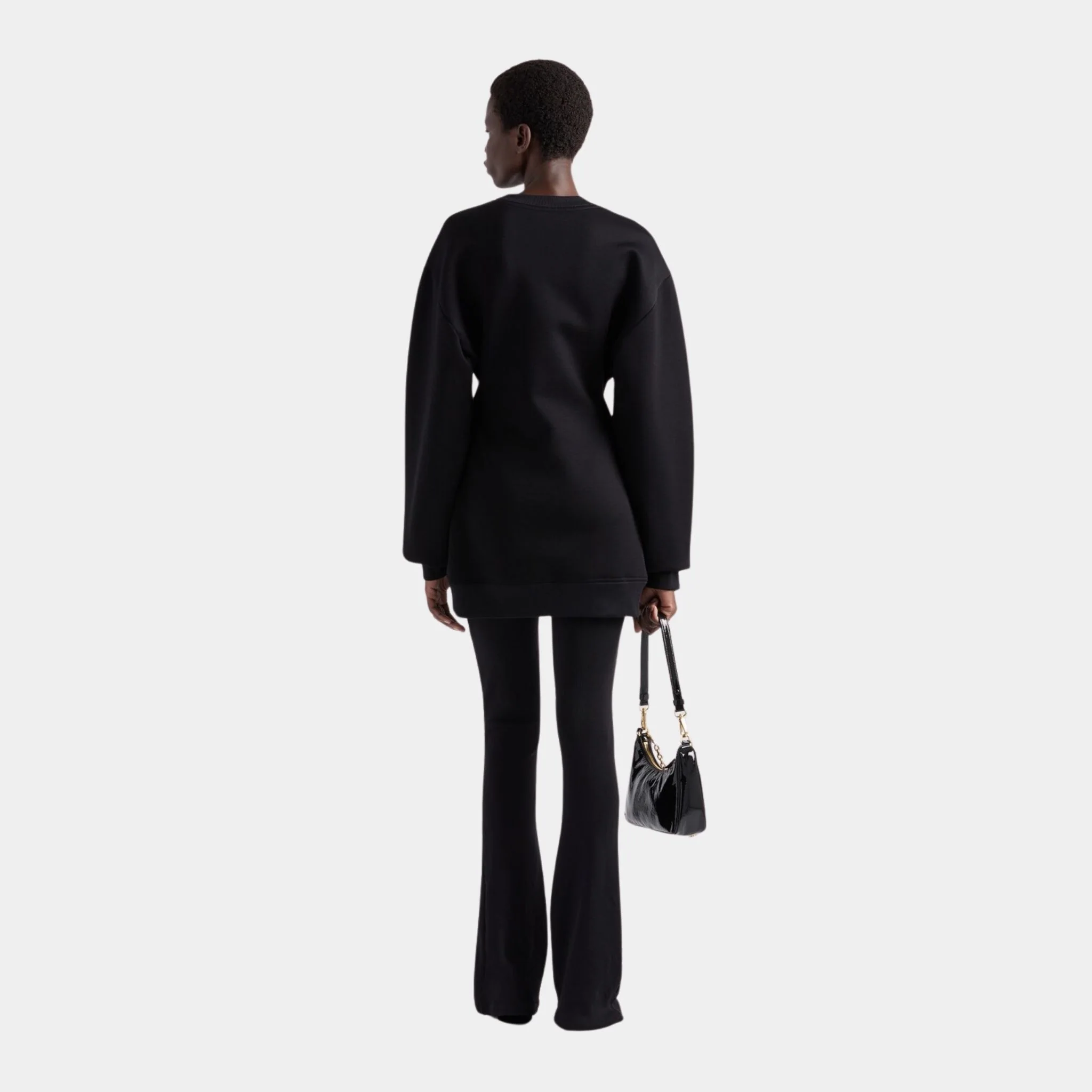 Short Fleece Long Sleeved Waisted Fit Dress - Image 3