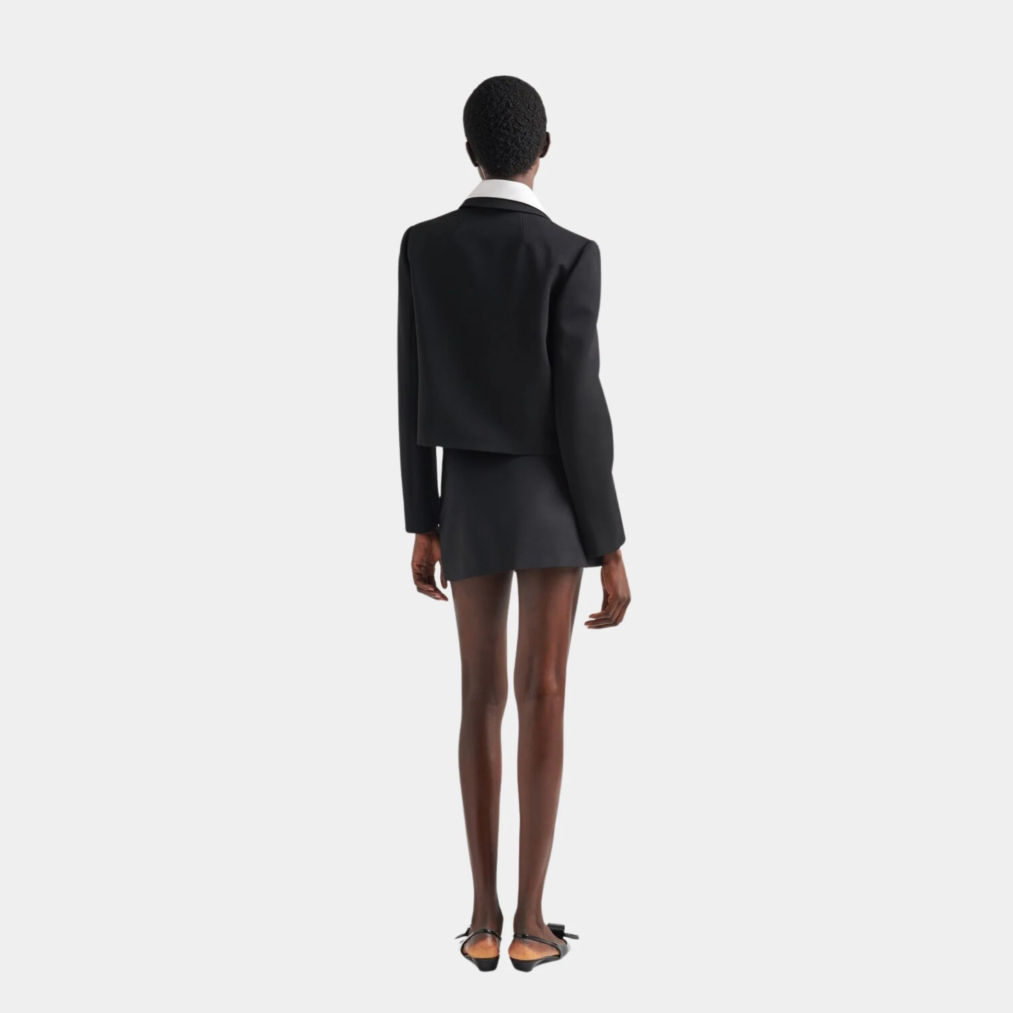 Single-breasted Wool and Satin Jacket - Image 3